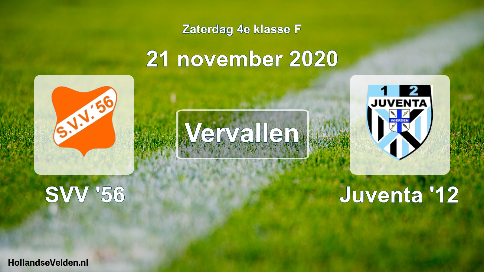 Scheduled Match: SVV '56 - Juventa '12 (21 November 2020)