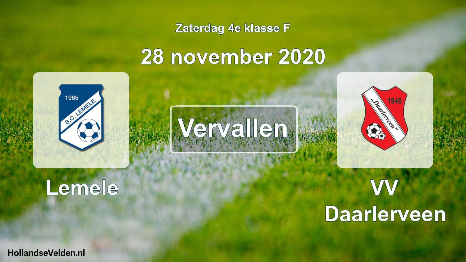 Scheduled Match: Lemele - VV Daarlerveen (28 November 2020)