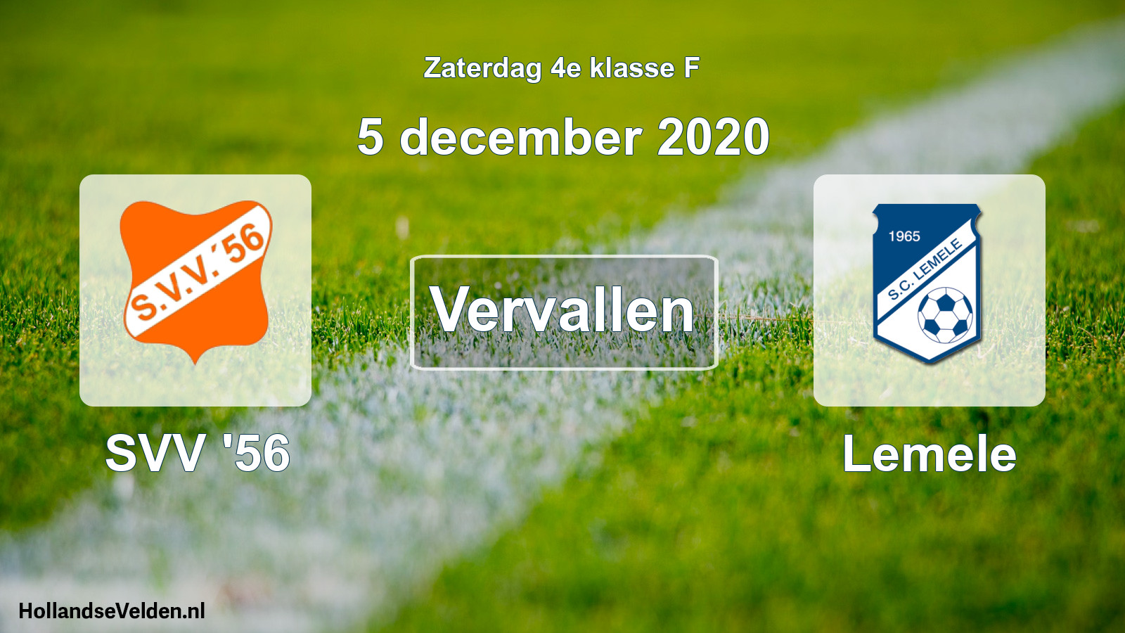 Scheduled Match: SVV '56 - Lemele (5 December 2020)