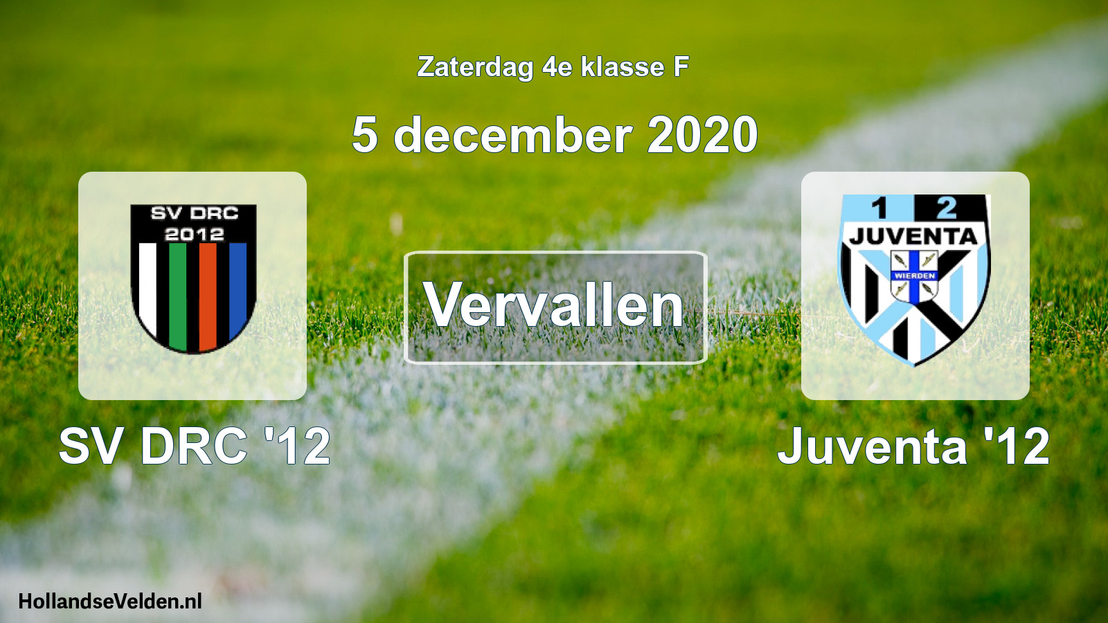 Scheduled Match: SV DRC '12 - Juventa '12 (5 December 2020)