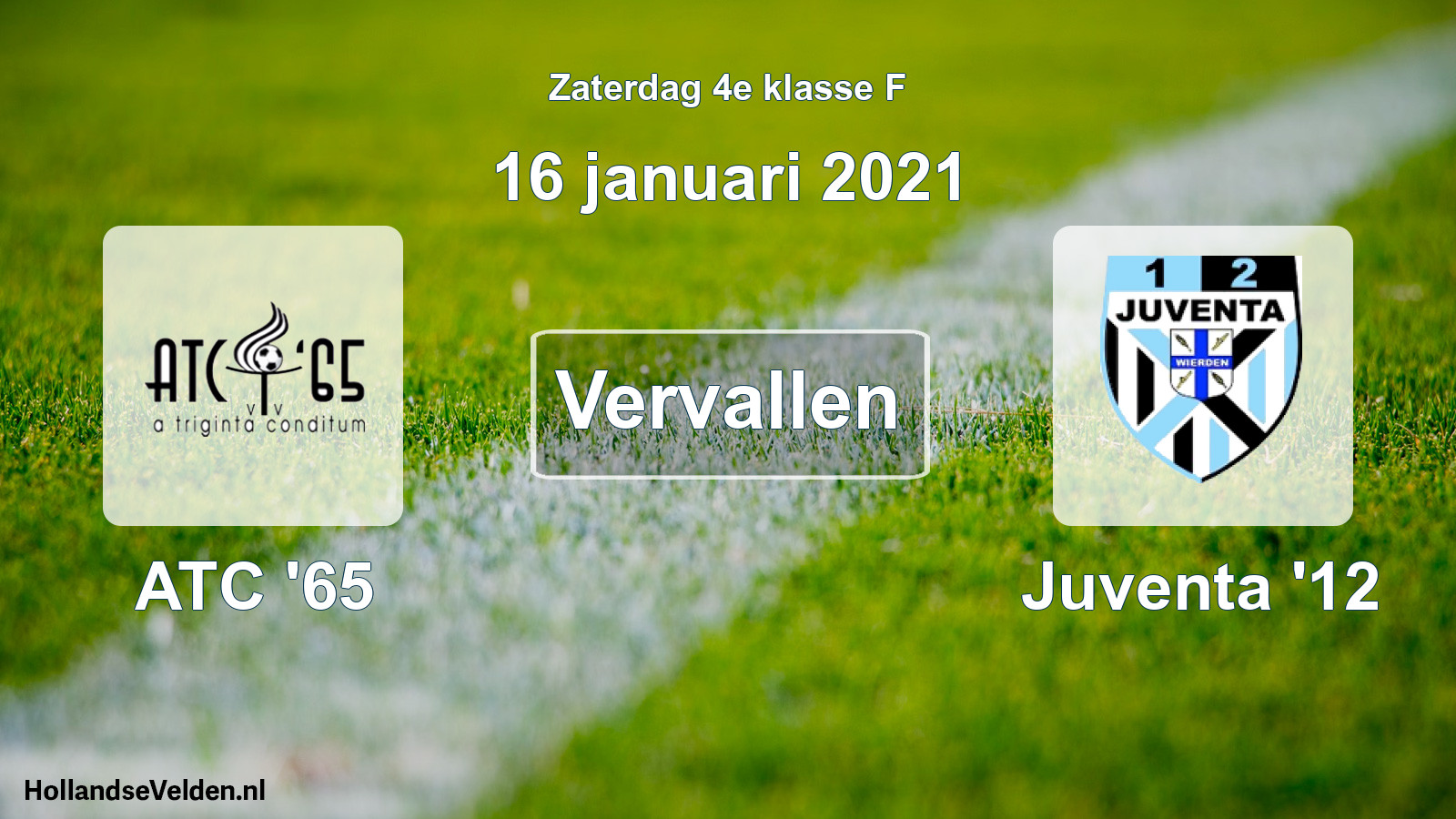 Scheduled Match: ATC '65 - Juventa '12 (16 January 2021)
