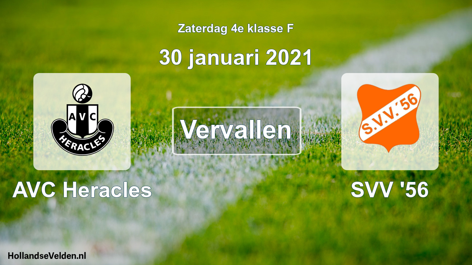 Scheduled Match: AVC Heracles - SVV '56 (30 January 2021)