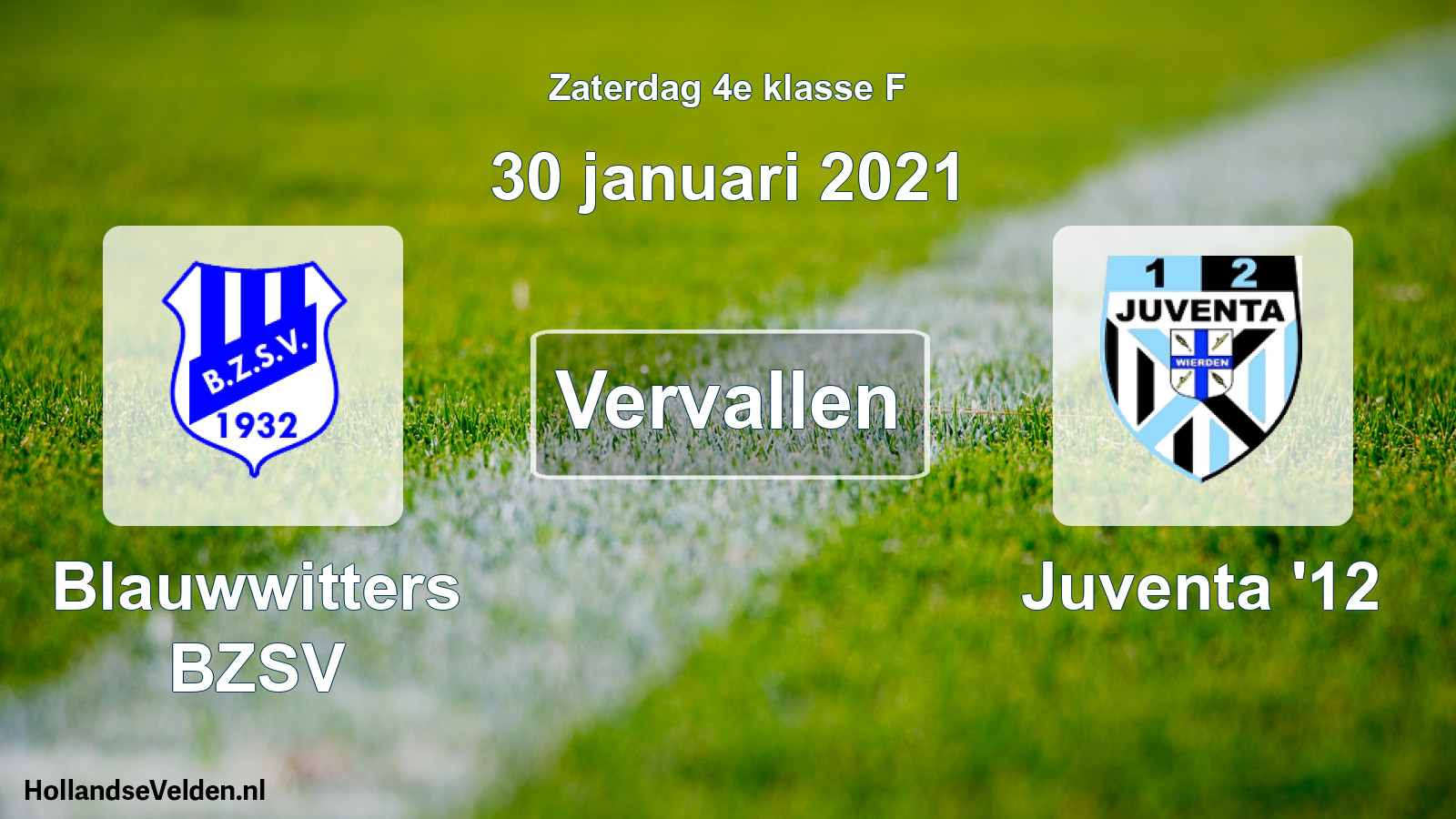 Scheduled Match: Blauwwitters BZSV - Juventa '12 (30 January 2021)