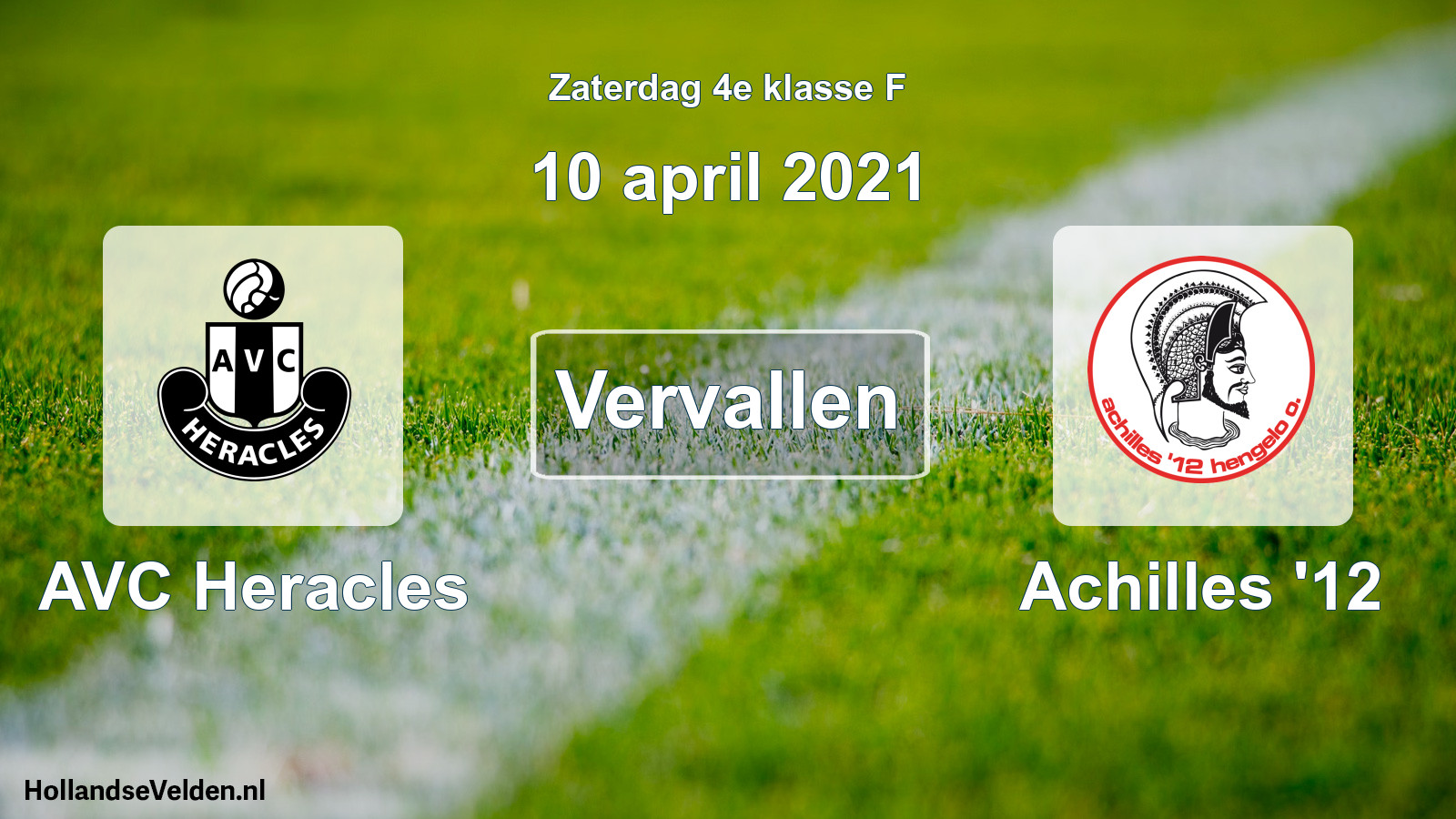 Scheduled Match: AVC Heracles - Achilles '12 (10 April 2021)