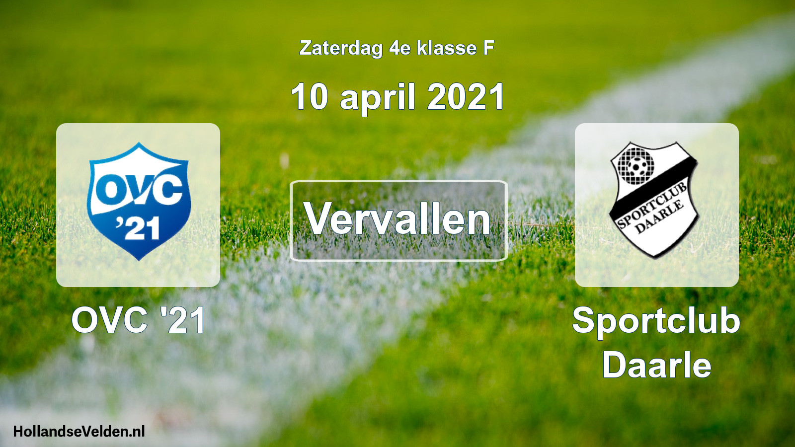 Scheduled Match: OVC '21 - Sportclub Daarle (10 April 2021)