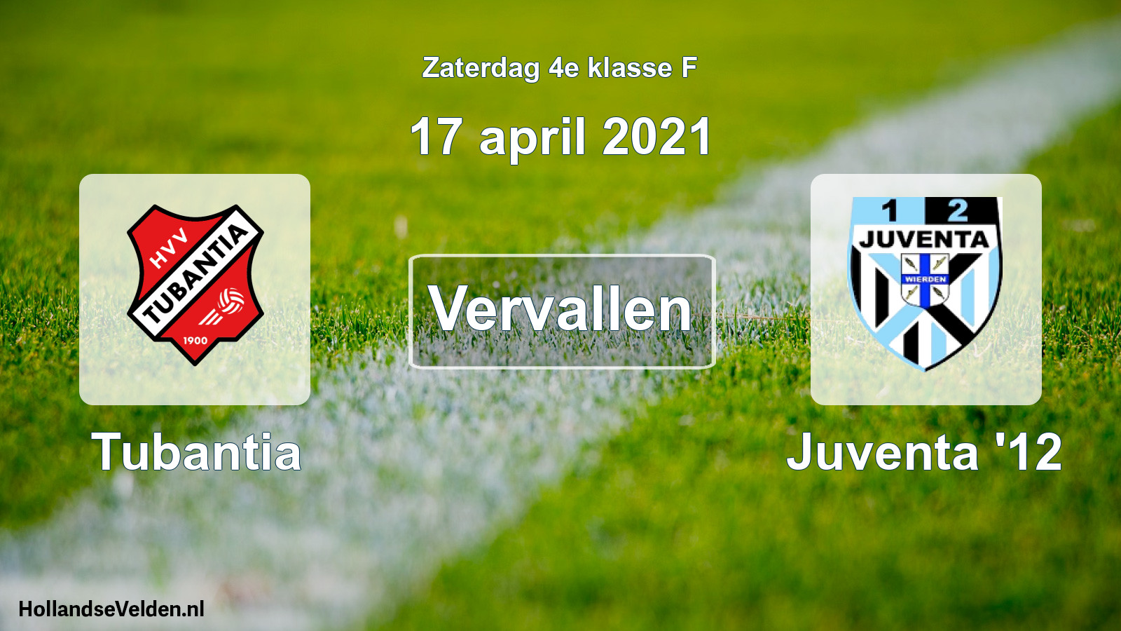 Scheduled Match: Tubantia - Juventa '12 (17 April 2021)