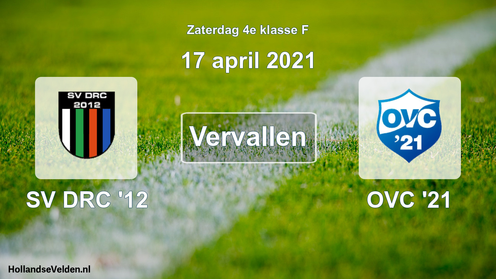 Scheduled Match: SV DRC '12 - OVC '21 (17 April 2021)