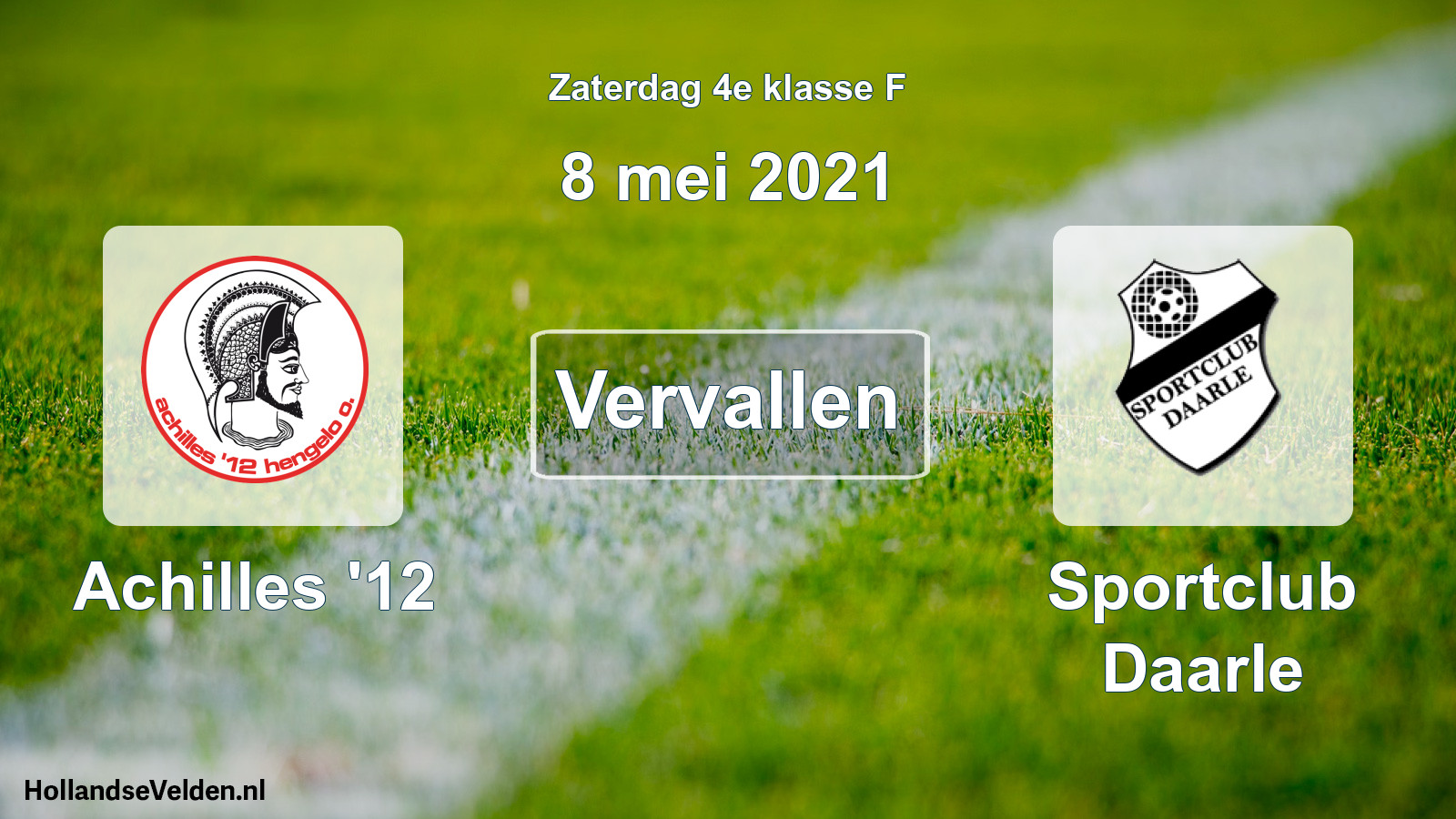 Scheduled Match: Achilles '12 - Sportclub Daarle (8 May 2021)