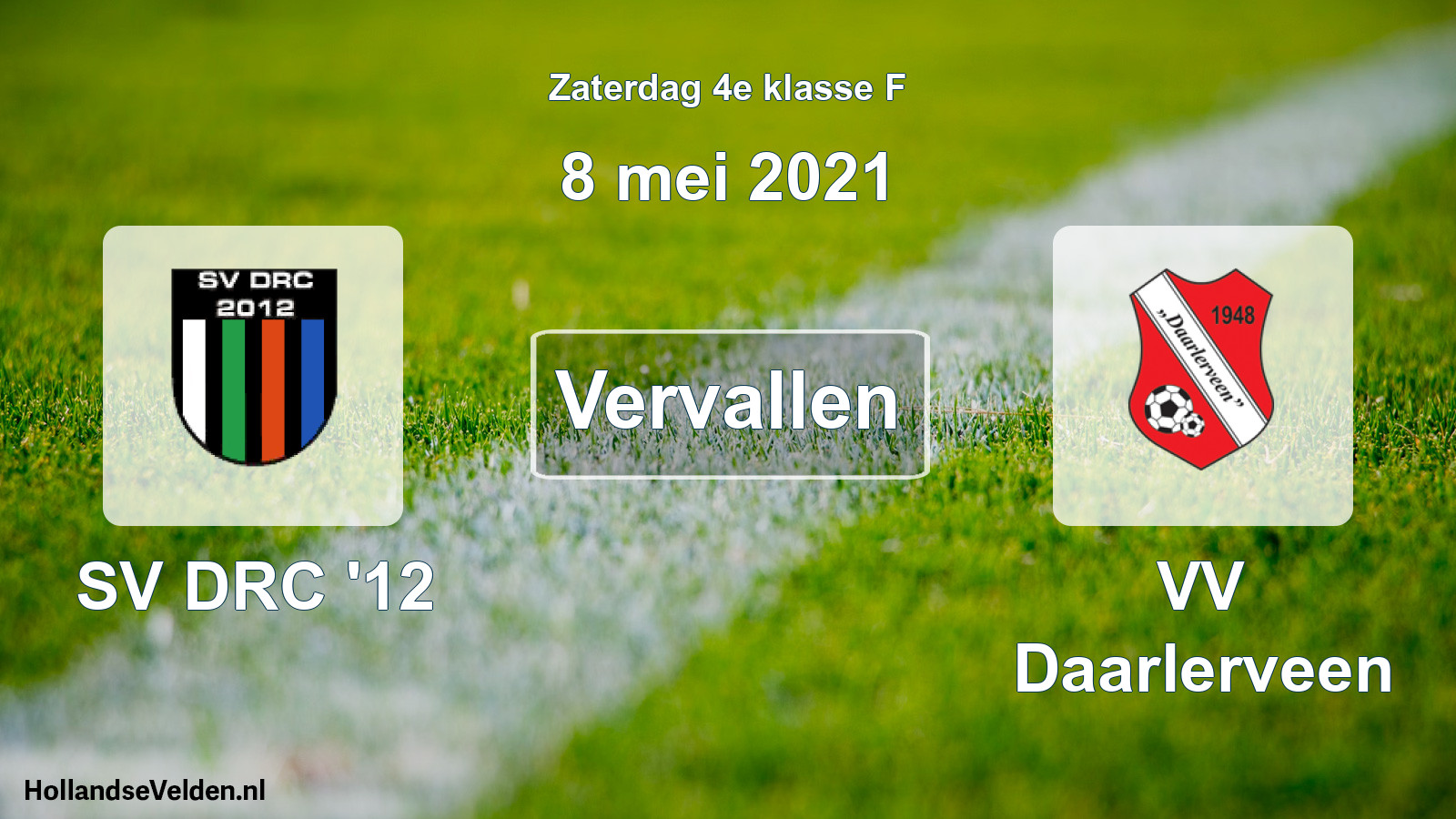 Scheduled Match: SV DRC '12 - VV Daarlerveen (8 May 2021)