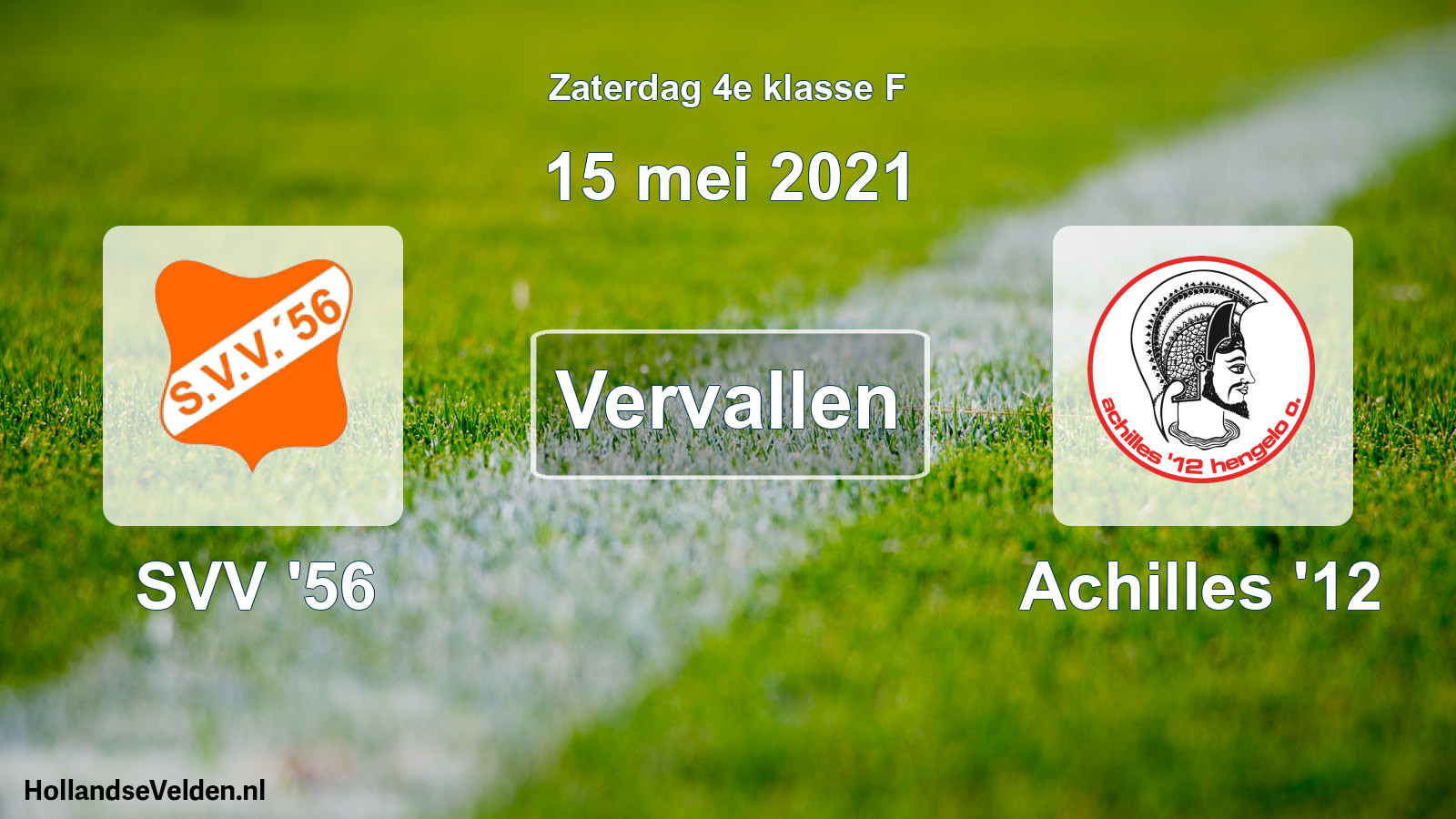 Scheduled Match: SVV '56 - Achilles '12 (15 May 2021)