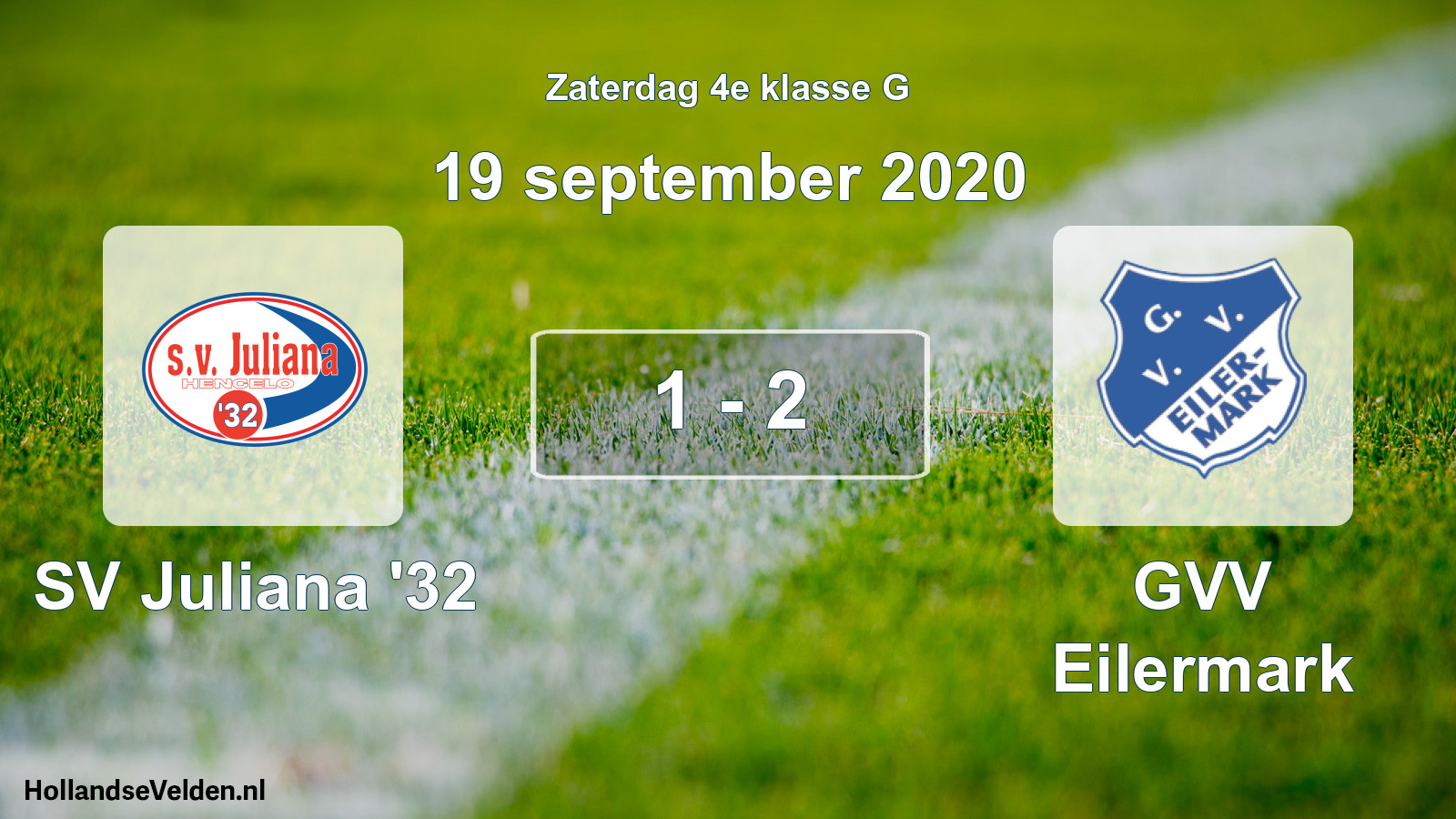 Total number of matches played: SV Juliana '32 - GVV Eilermark 1 - 2 (19 September 2020)