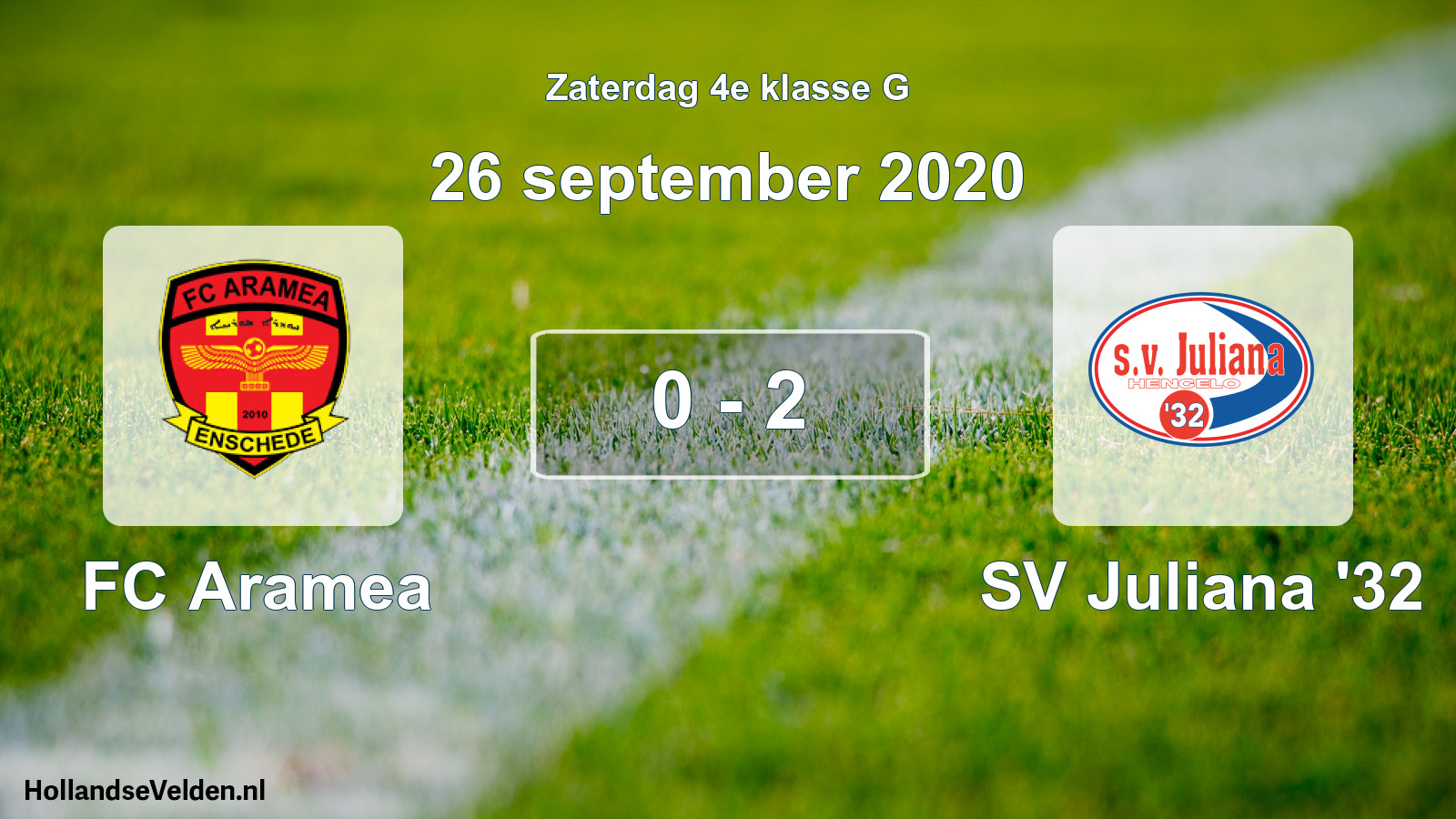 Total number of matches played: FC Aramea - SV Juliana '32 0 - 2 (26 September 2020)
