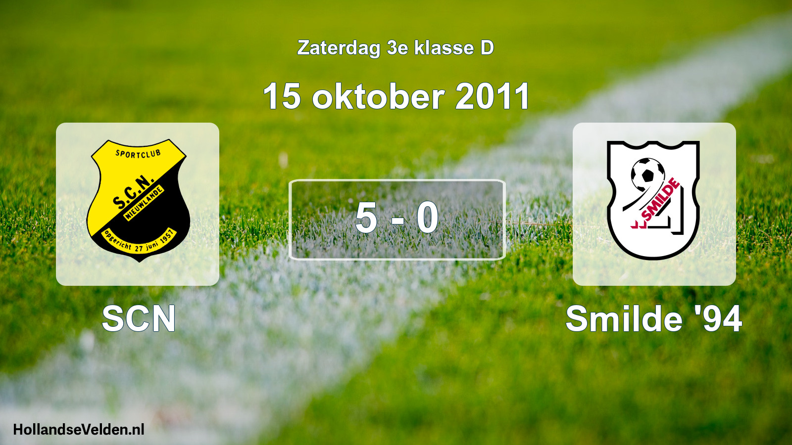 Total number of matches played: SCN - Smilde '94 5 - 0 (15 October 2011)