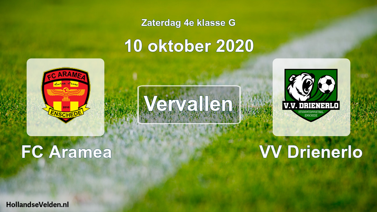 Scheduled Match: FC Aramea - VV Drienerlo (10 October 2020)