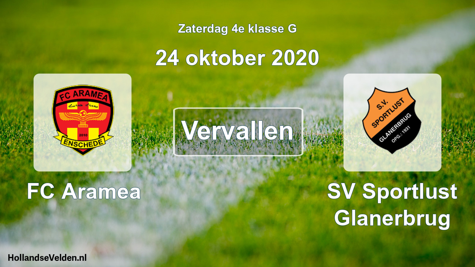 Scheduled Match: FC Aramea - SV Sportlust Glanerbrug (24 October 2020)