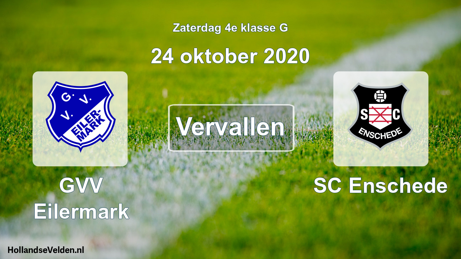 Scheduled Match: GVV Eilermark - SC Enschede (24 October 2020)