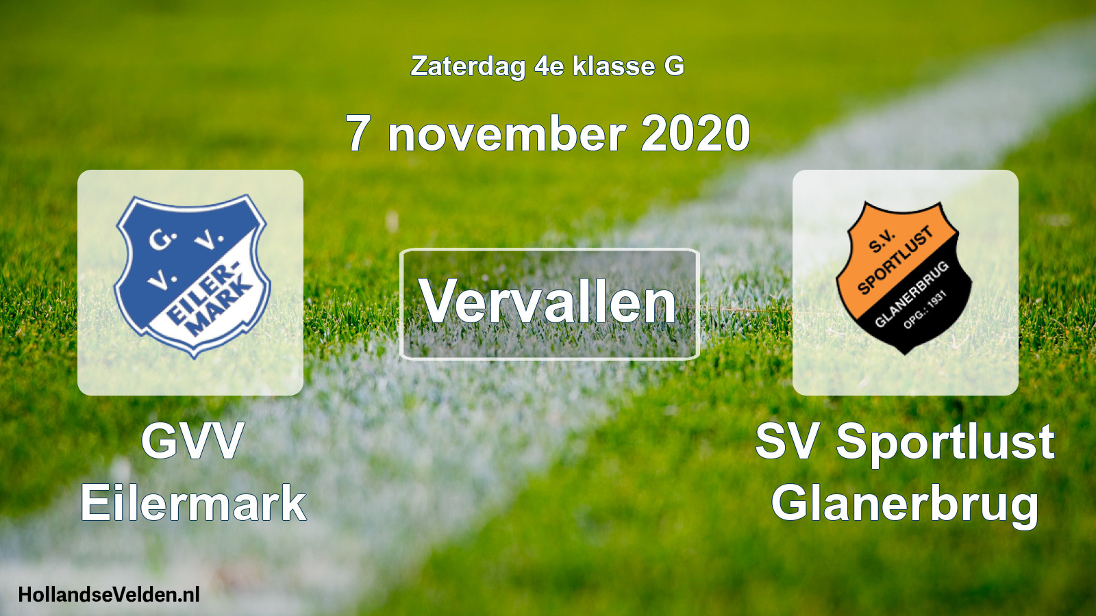 Scheduled Match: GVV Eilermark - SV Sportlust Glanerbrug (7 November 2020)