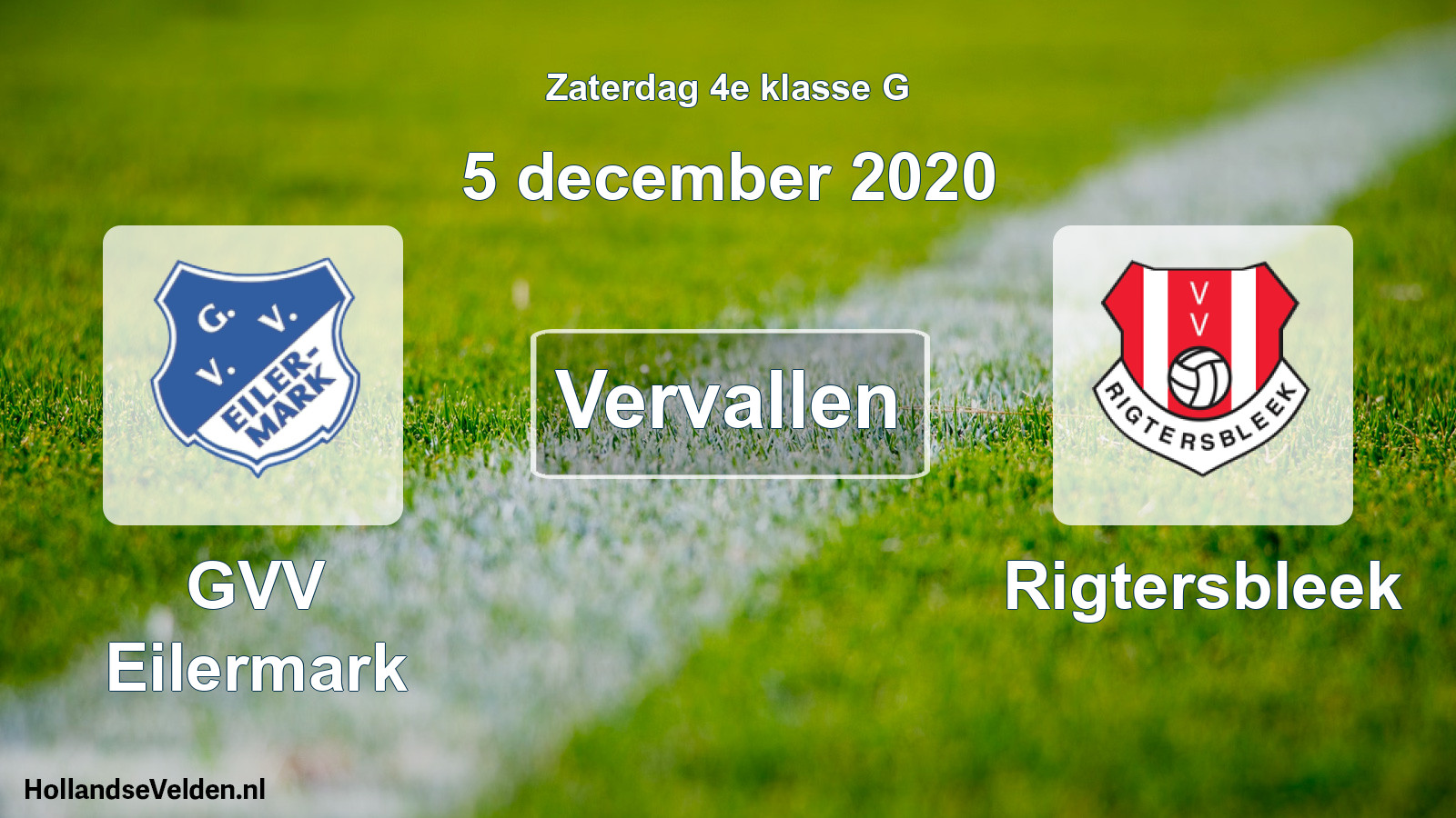 Scheduled Match: GVV Eilermark - Rigtersbleek (5 December 2020)