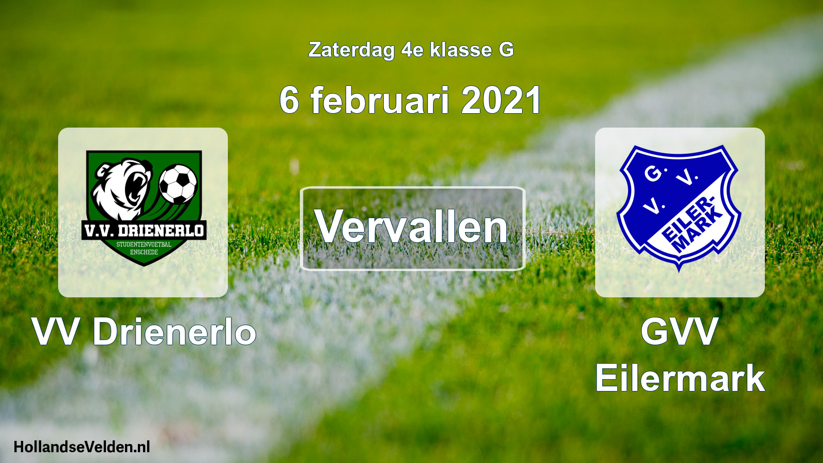 Scheduled Match: VV Drienerlo - GVV Eilermark (6 February 2021)