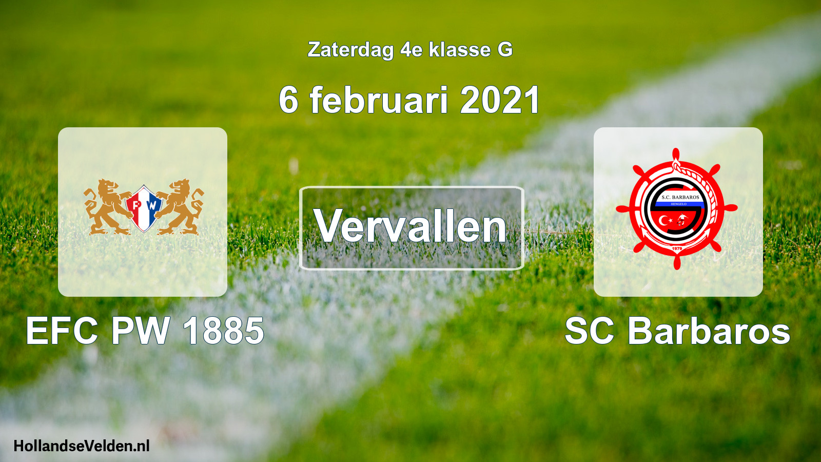 Scheduled Match: PW 1885 - SC Barbaros (6 February 2021)