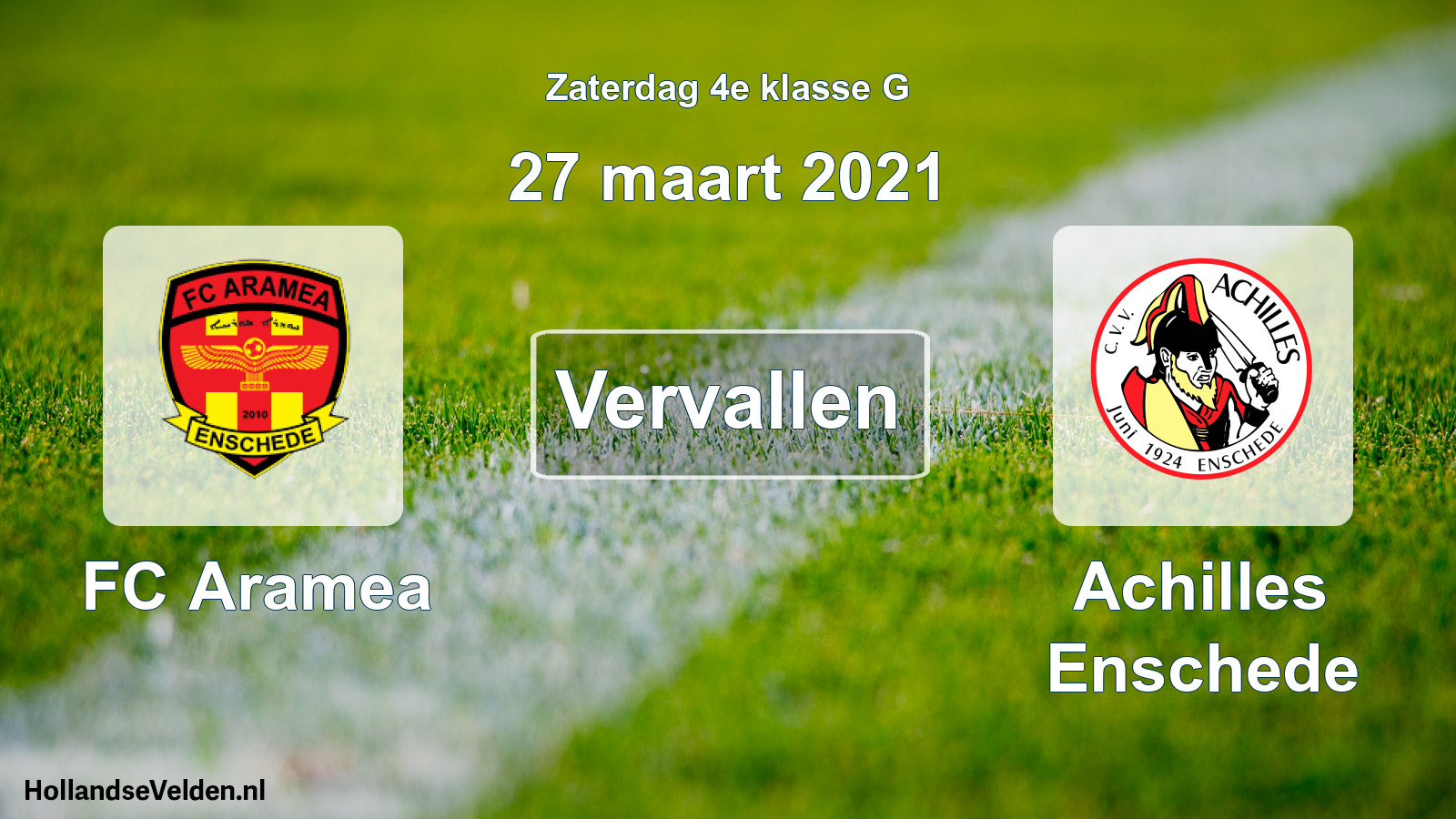 Scheduled Match: FC Aramea - Achilles Enschede (27 March 2021)