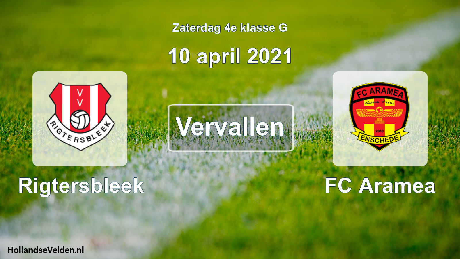 Scheduled Match: Rigtersbleek - FC Aramea (10 April 2021)