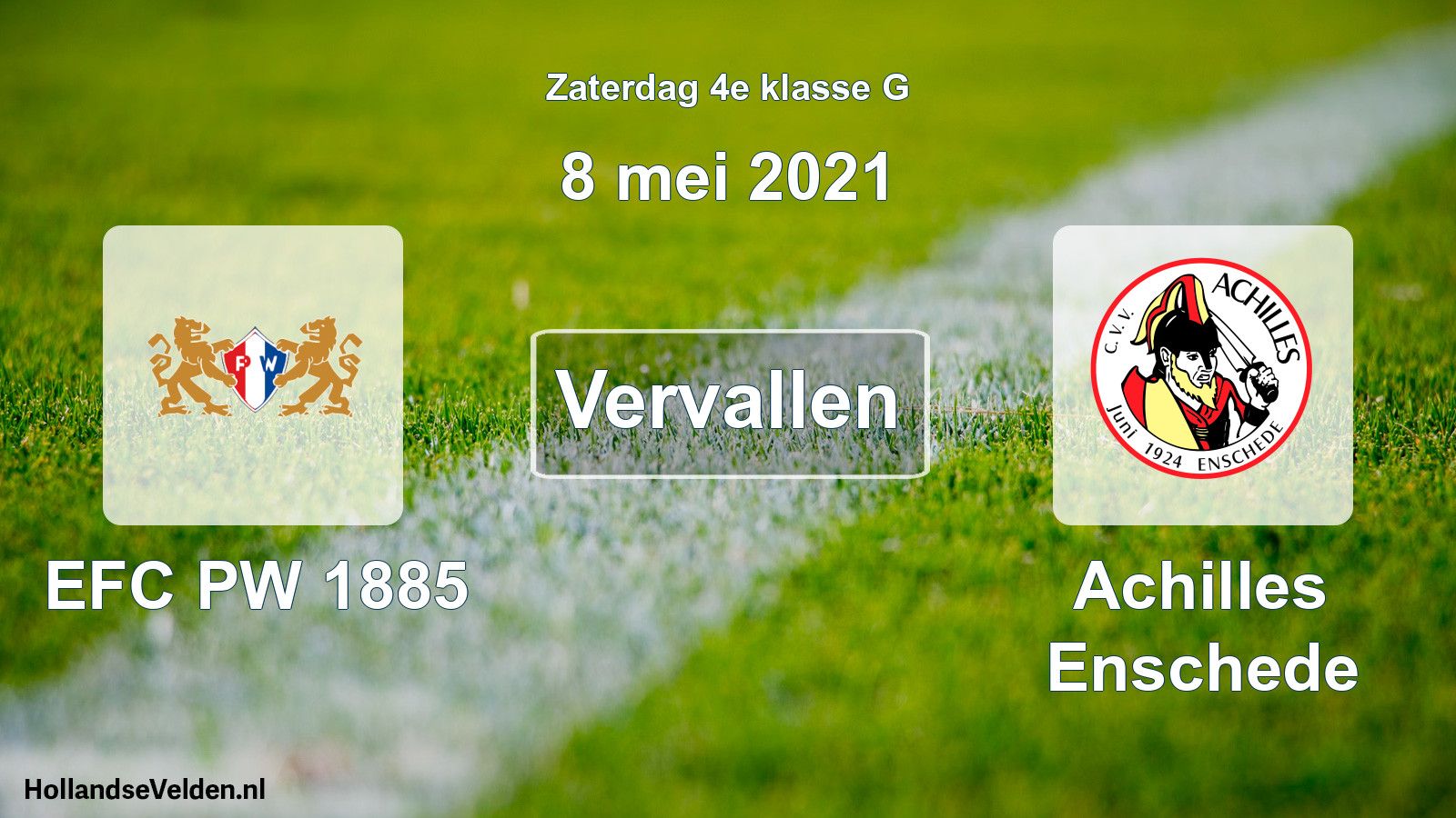 Scheduled Match: PW 1885 - Achilles Enschede (8 May 2021)