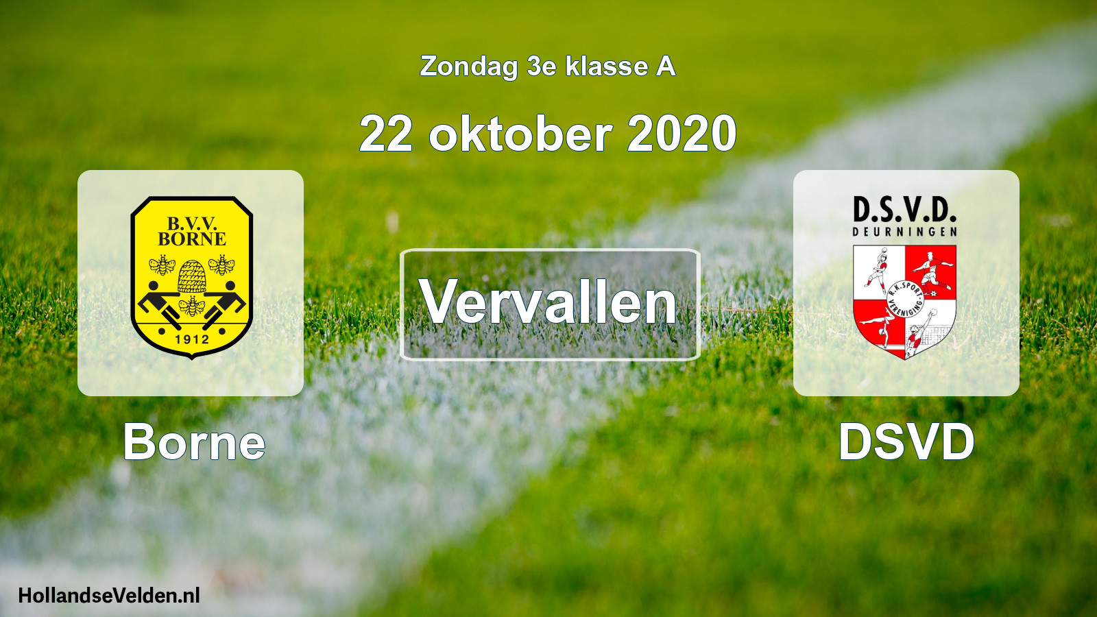 Scheduled Match: Borne - DSVD (22 October 2020)