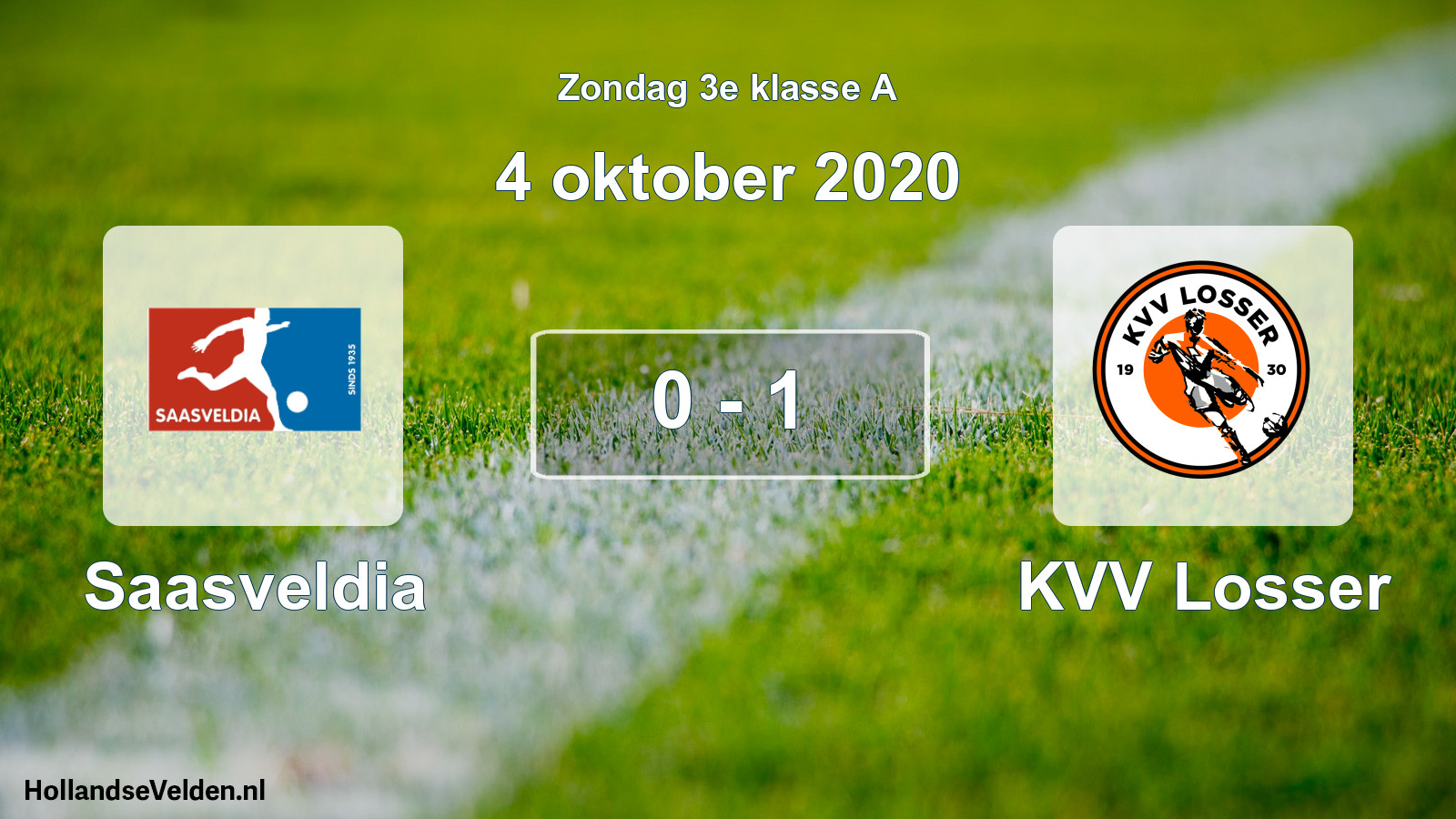 Total number of matches played: Saasveldia - KVV Losser 0 - 1 (4 October 2020)