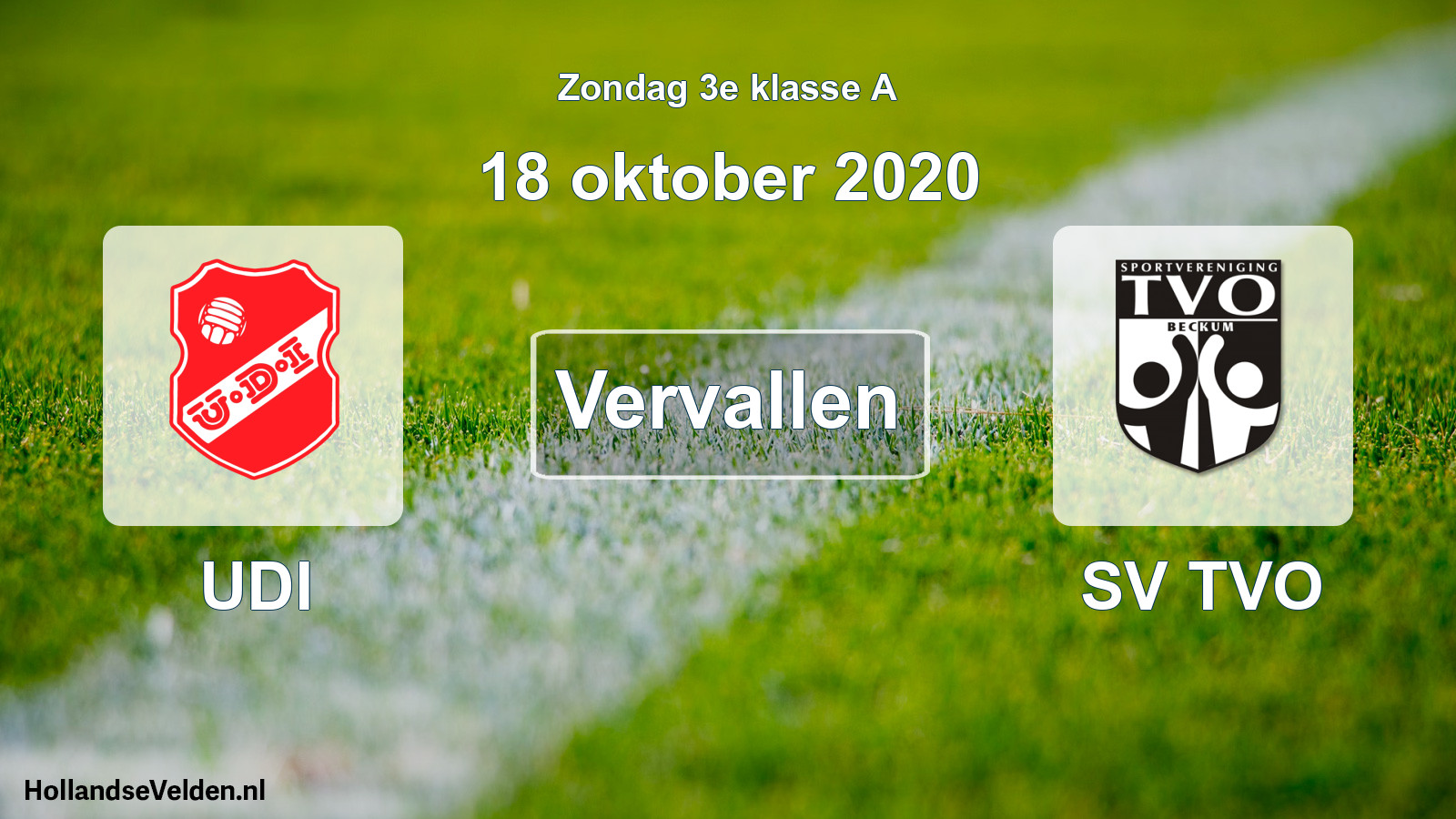 Scheduled Match: UDI - SV TVO (18 October 2020)