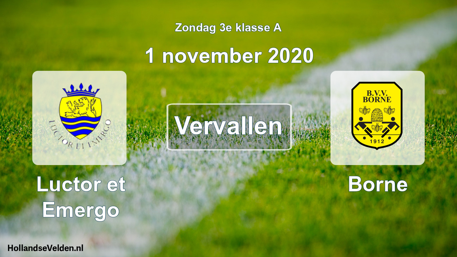 Scheduled Match: Luctor et Emergo - Borne (1 November 2020)