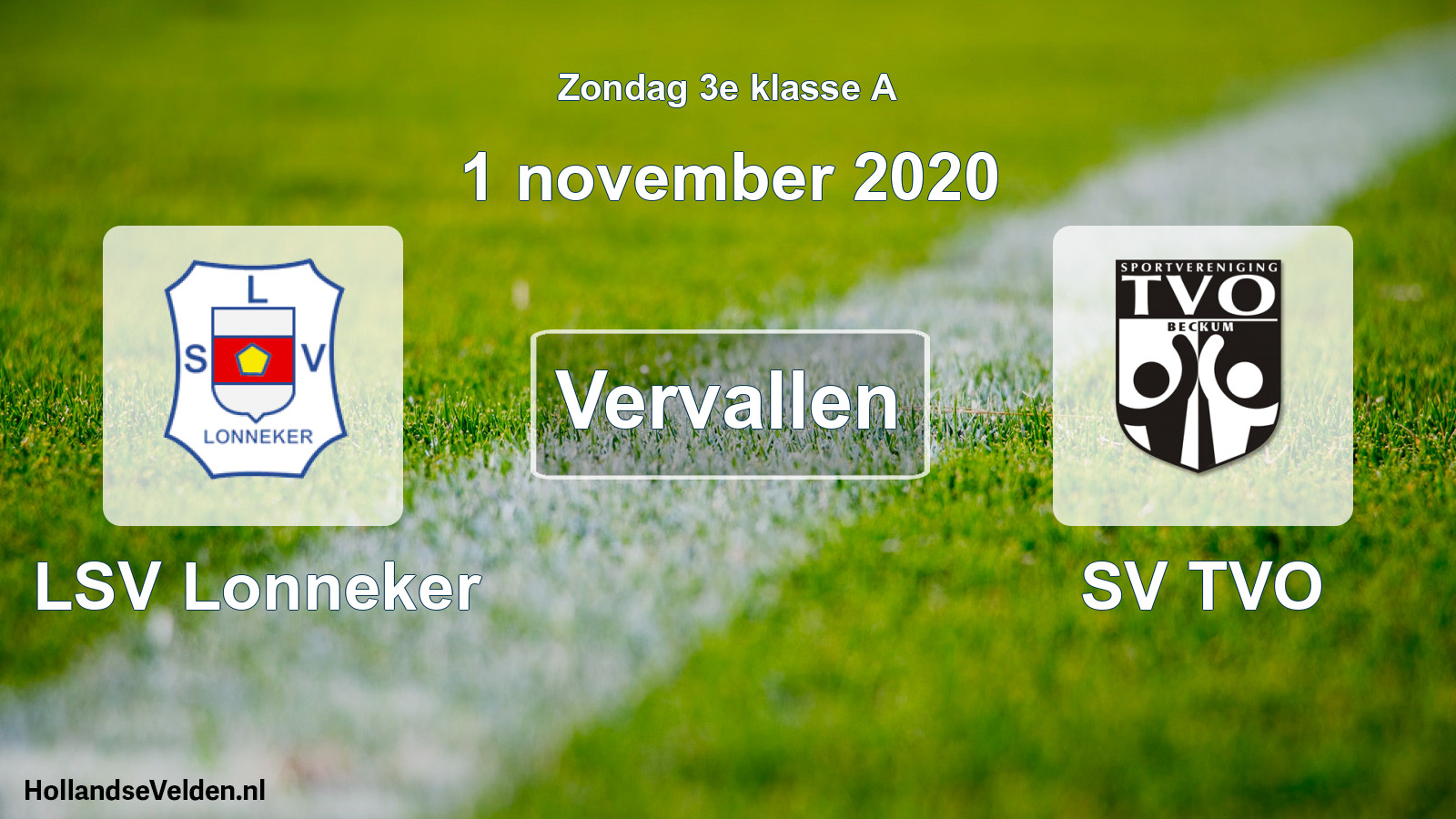 Scheduled Match: LSV Lonneker - SV TVO (1 November 2020)