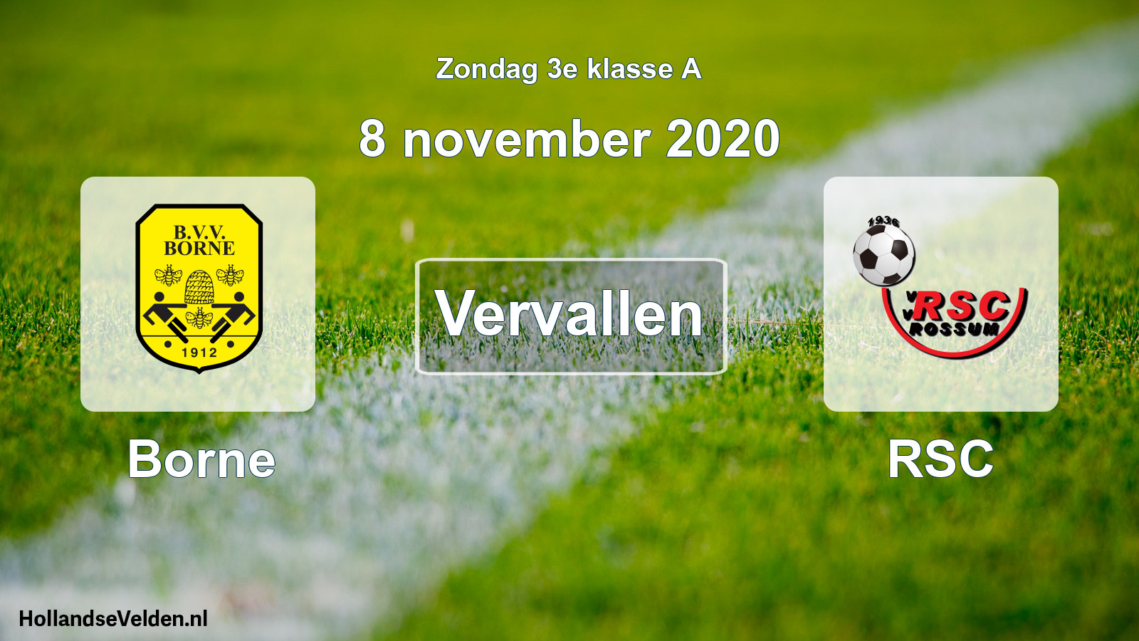 Scheduled Match: Borne - RSC (8 November 2020)