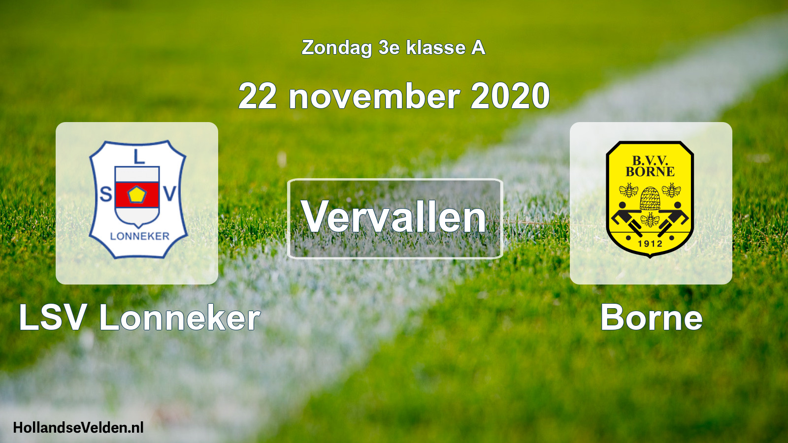 Scheduled Match: LSV Lonneker - Borne (22 November 2020)