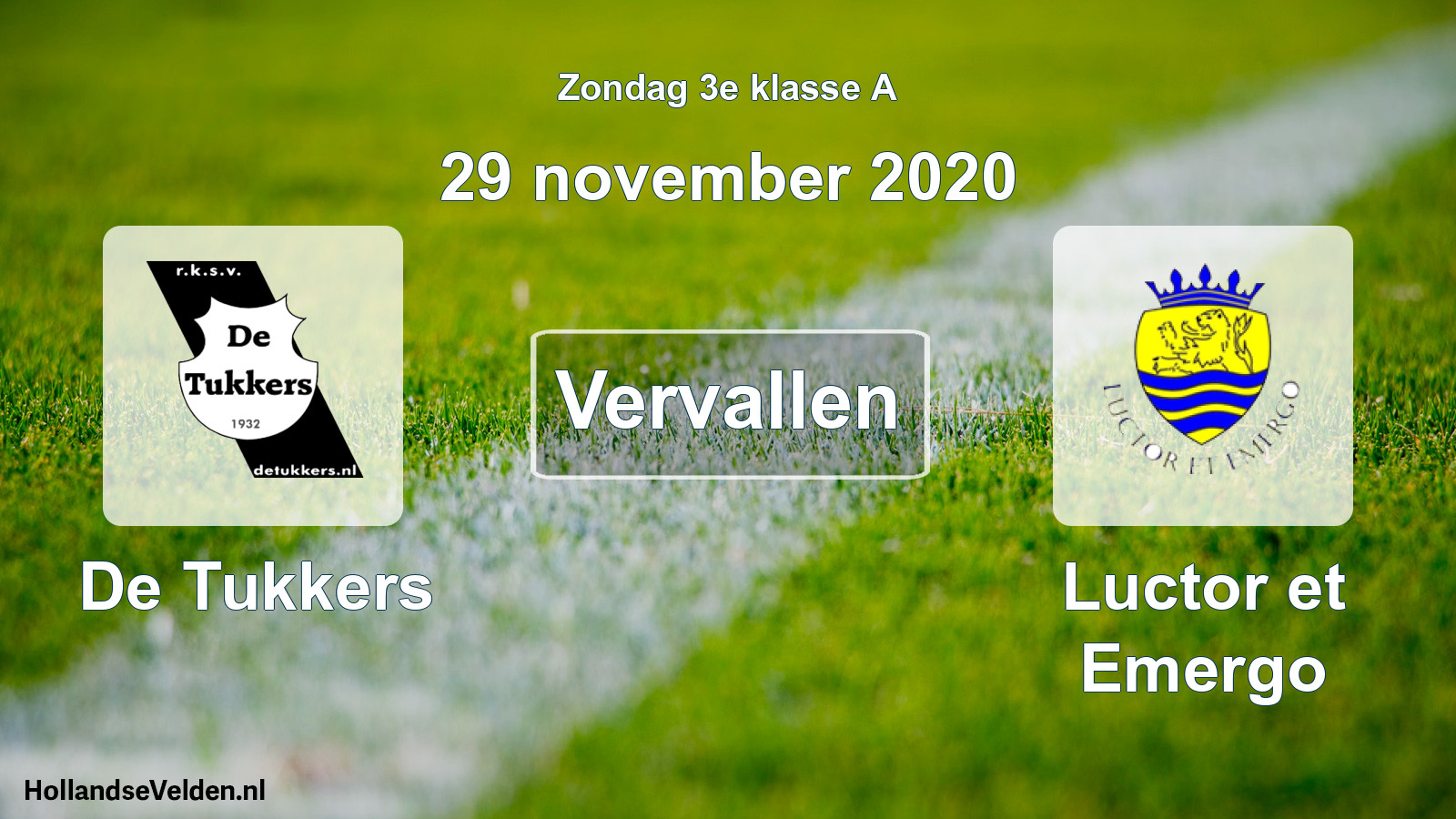 Scheduled Match: De Tukkers - Luctor et Emergo (29 November 2020)