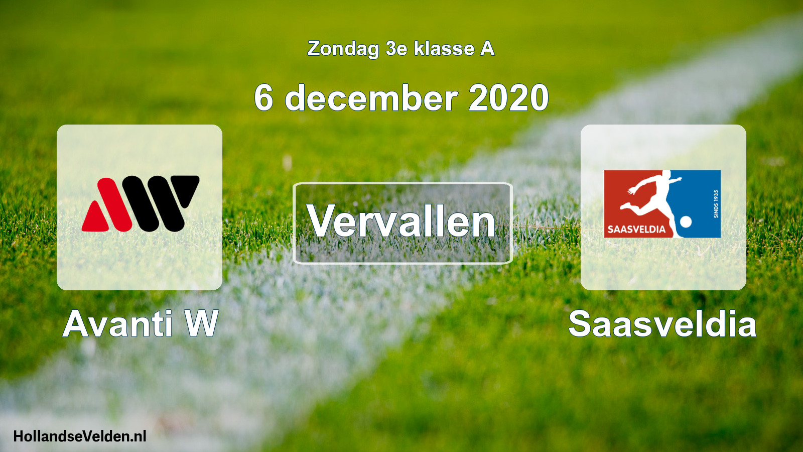 Scheduled Match: Avanti W - Saasveldia (6 December 2020)