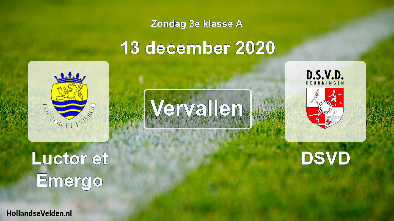 Scheduled Match: Luctor et Emergo - DSVD (13 December 2020)