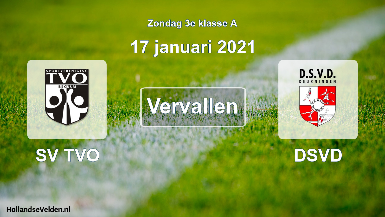 Scheduled Match: SV TVO - DSVD (17 January 2021)