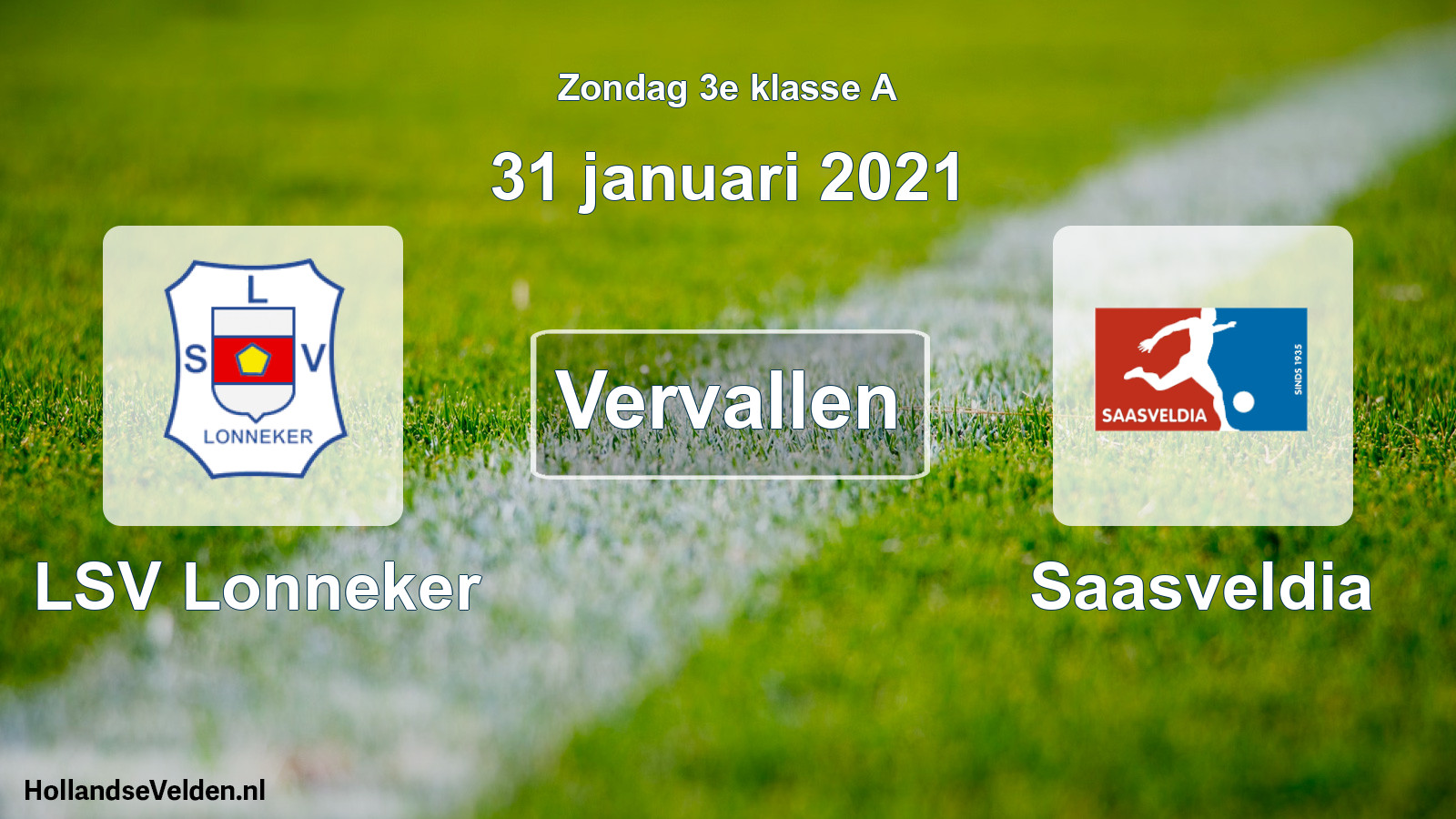 Scheduled Match: LSV Lonneker - Saasveldia (31 January 2021)