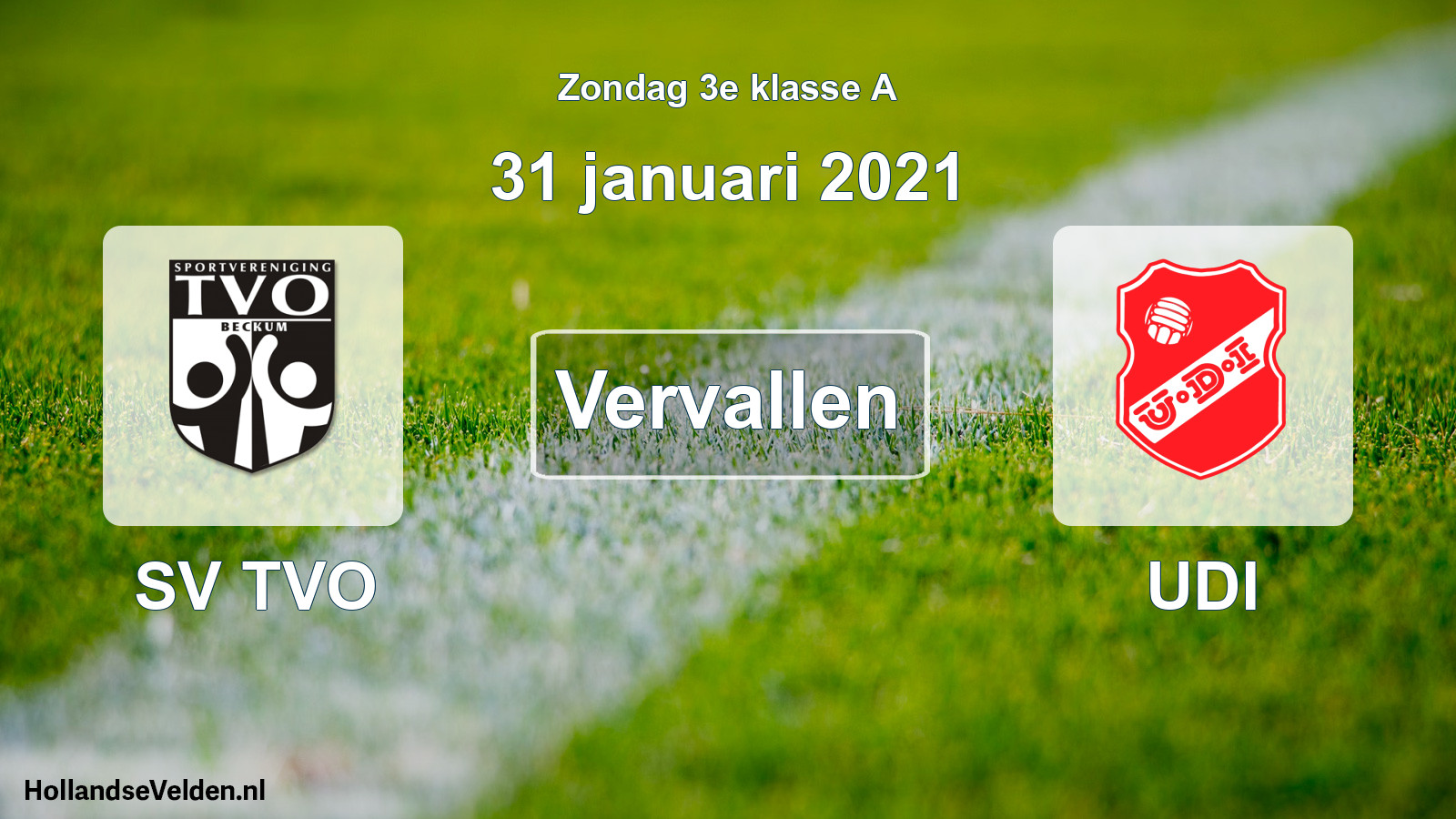 Scheduled Match: SV TVO - UDI (31 January 2021)