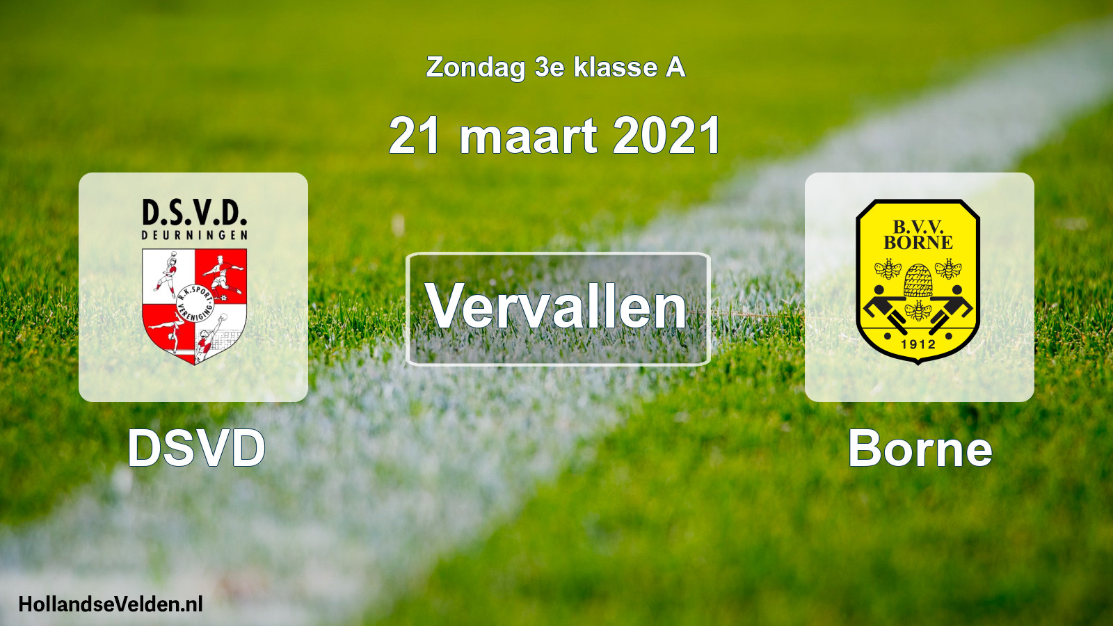 Scheduled Match: DSVD - Borne (21 March 2021)