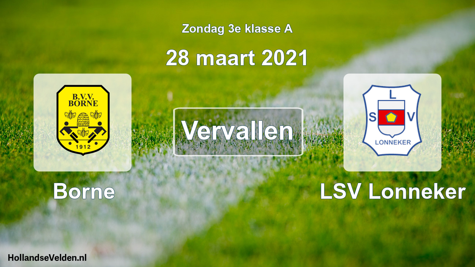 Scheduled Match: Borne - LSV Lonneker (28 March 2021)