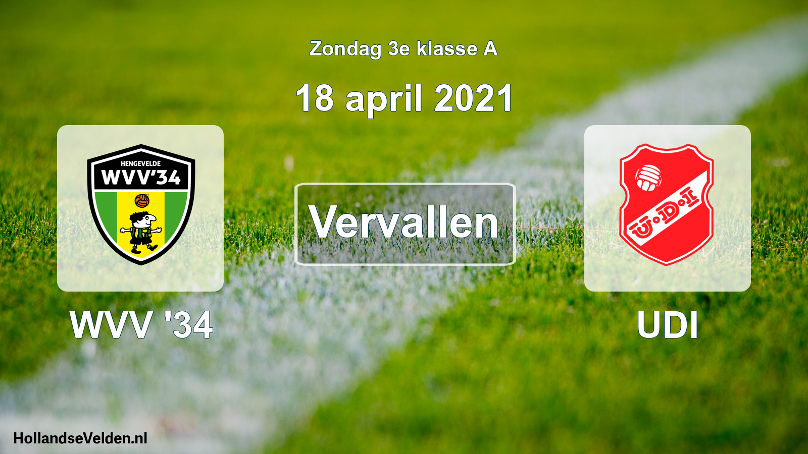 Scheduled Match: WVV '34 - UDI (18 April 2021)