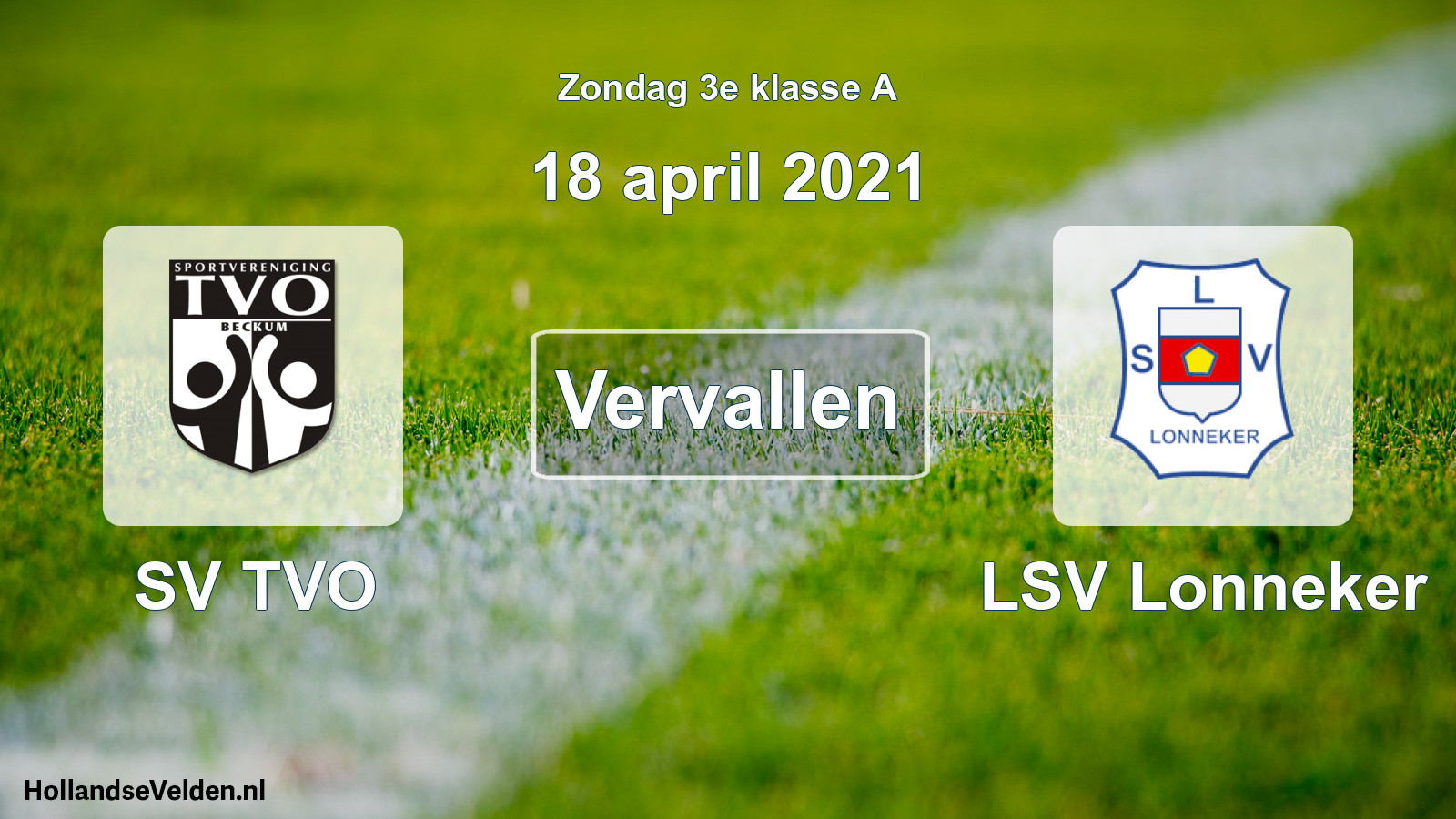 Scheduled Match: SV TVO - LSV Lonneker (18 April 2021)