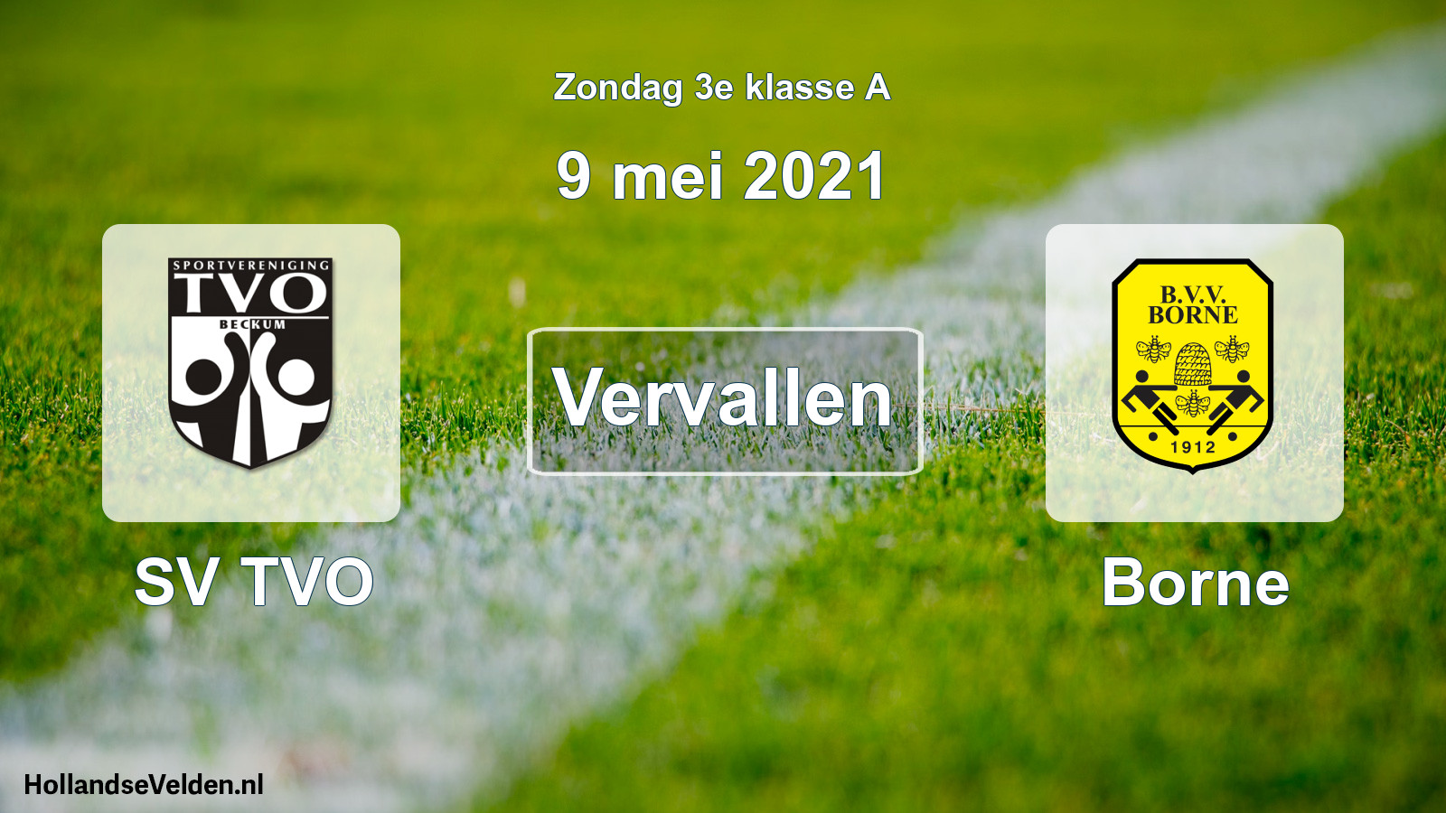 Scheduled Match: SV TVO - Borne (9 May 2021)