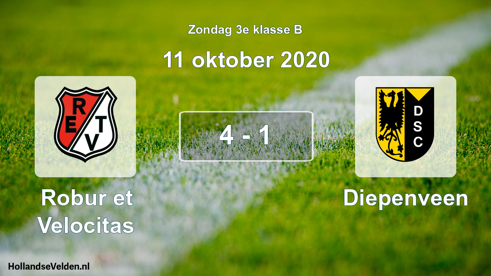 Total number of matches played: Robur et Velocitas - Diepenveen 4 - 1 (11 October 2020)