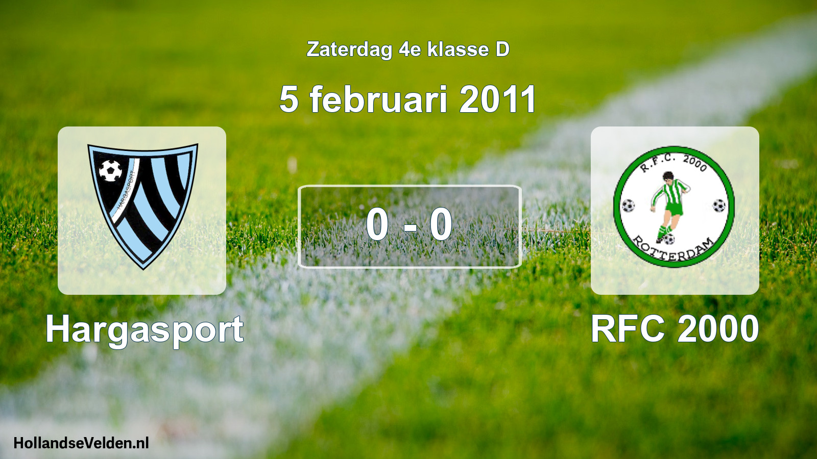 Total number of matches played: Hargasport - RFC 2000 0 - 0 (5 February 2011)