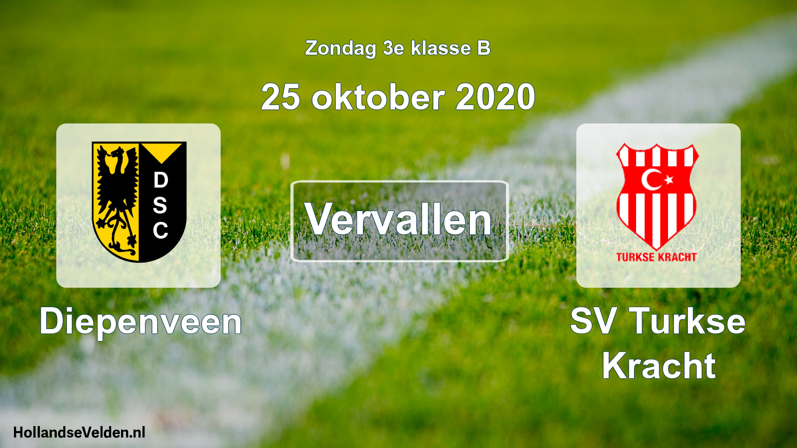 Scheduled Match: Diepenveen - SV Turkse Kracht (25 October 2020)