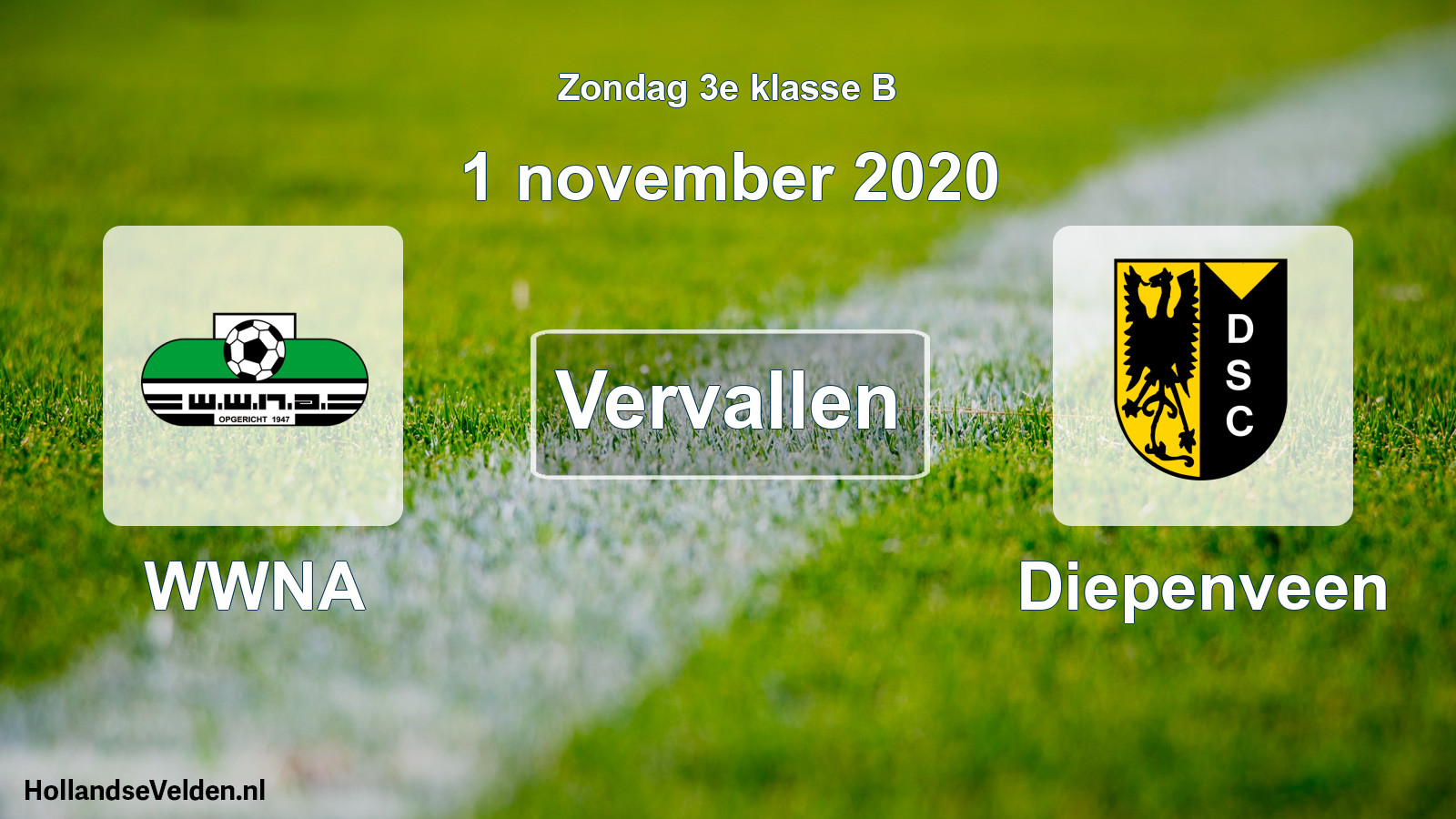 Scheduled Match: WWNA - Diepenveen (1 November 2020)