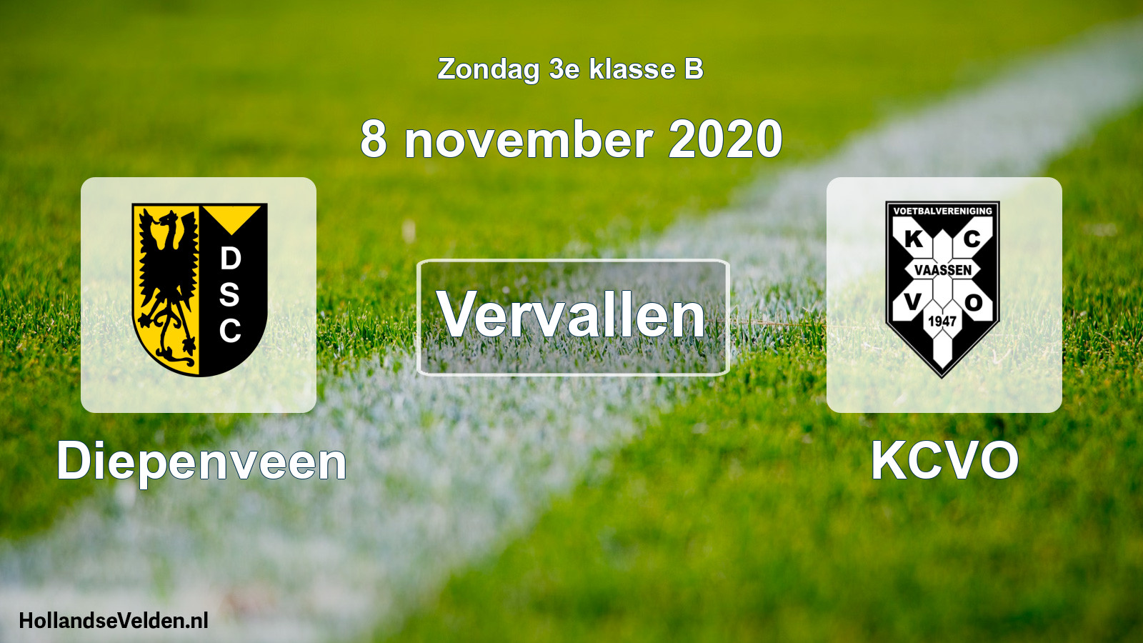 Scheduled Match: Diepenveen - KCVO (8 November 2020)
